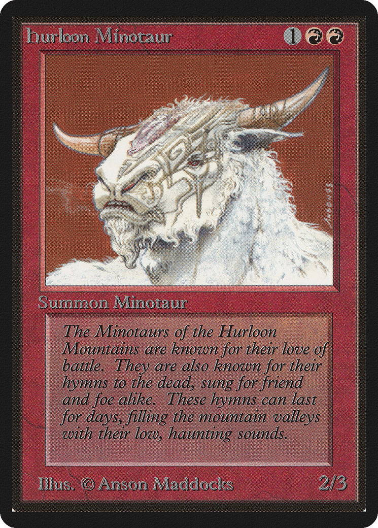 Hurloon Minotaur — Limited Edition Beta — Magic: The Gathering