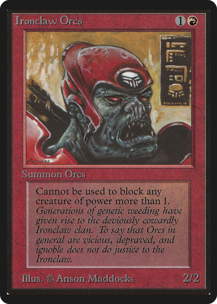 Ironclaw Orcs — Limited Edition Beta — Magic: The Gathering