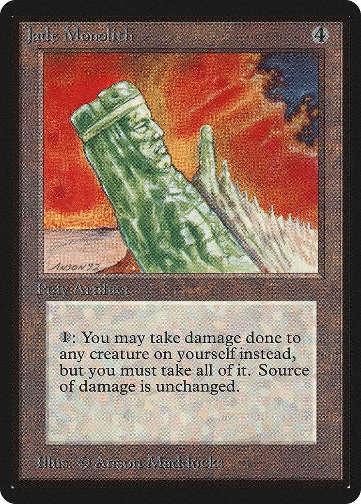 Jade Monolith — Limited Edition Beta — Magic: The Gathering