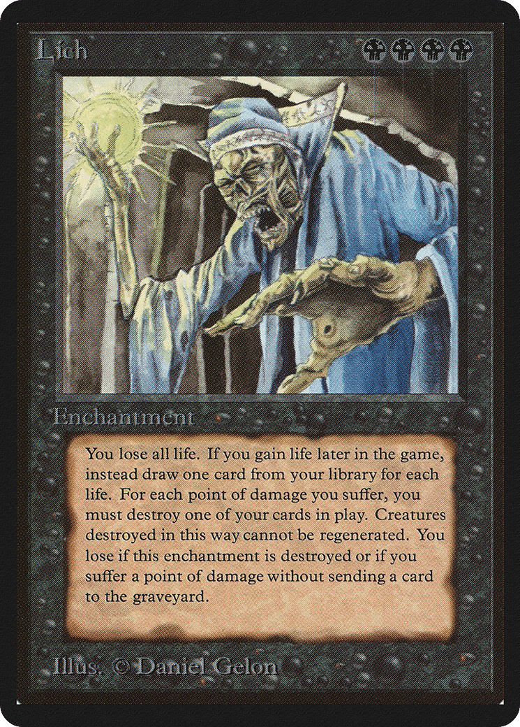 Lich — Limited Edition Beta — Magic: The Gathering