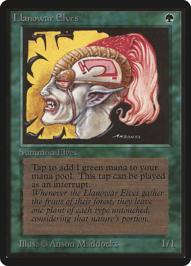 Llanowar Elves — Limited Edition Beta — Magic: The Gathering