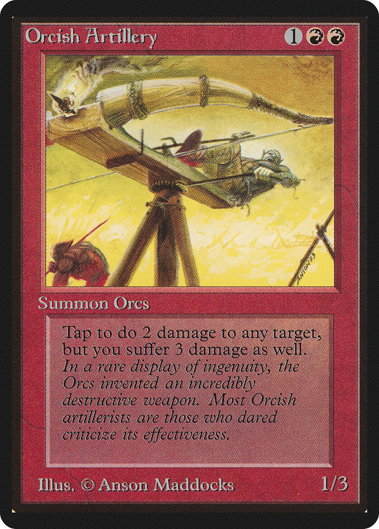 Orcish Artillery — Limited Edition Beta — Magic: The Gathering