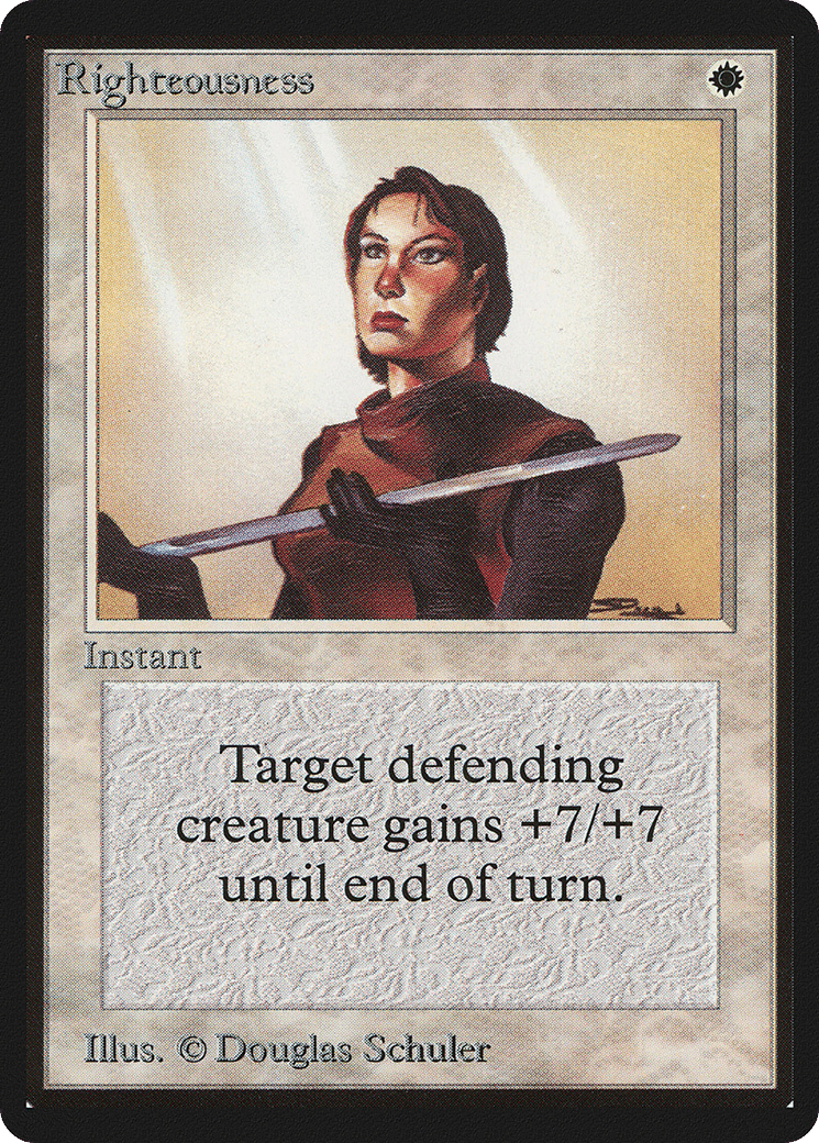 Righteousness — Limited Edition Beta — Magic: The Gathering