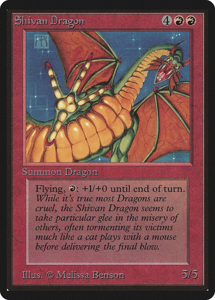 Shivan Dragon — Limited Edition Beta — Magic: The Gathering
