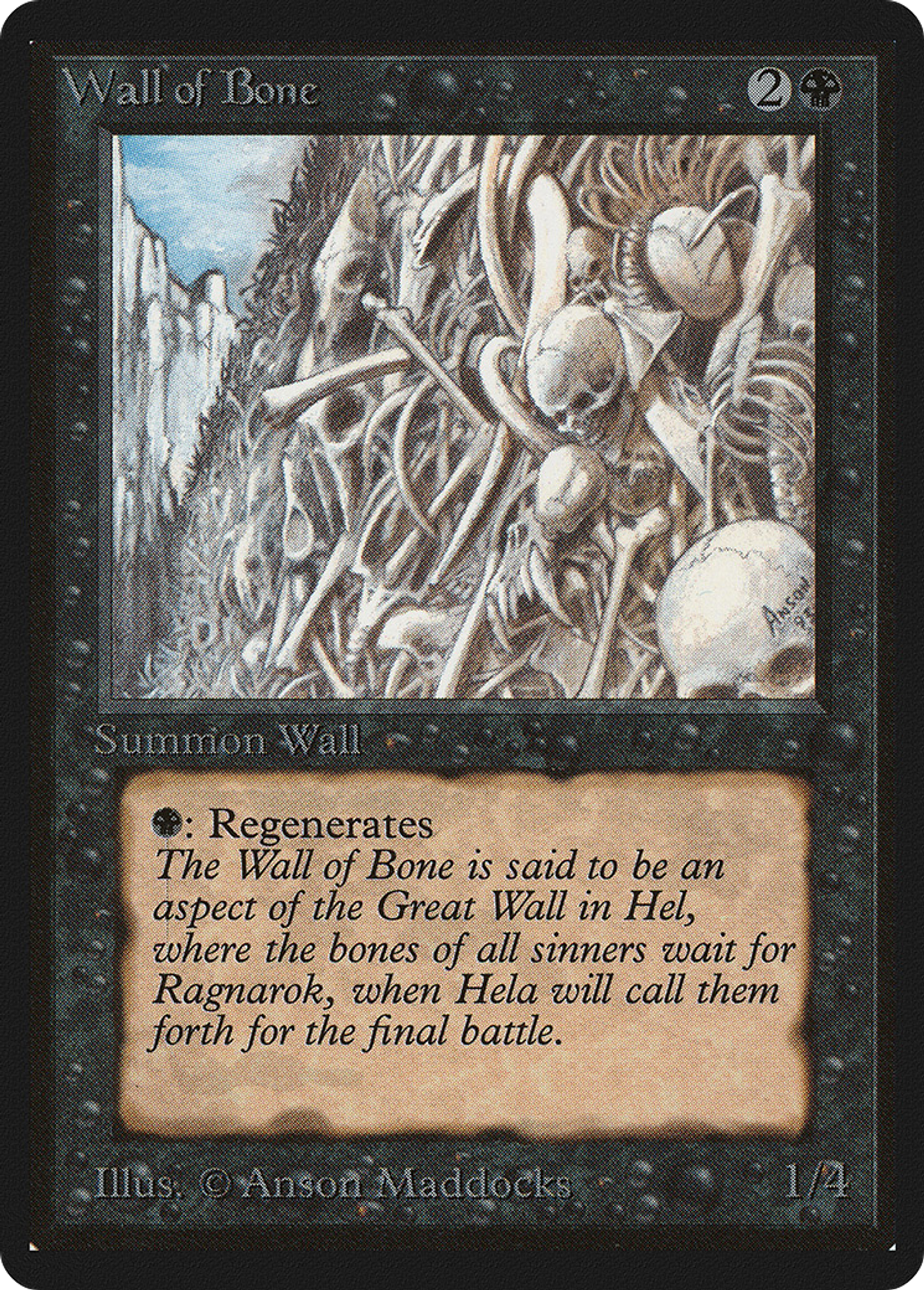 Mur d'ossements — Limited Edition Beta — Magic: The Gathering