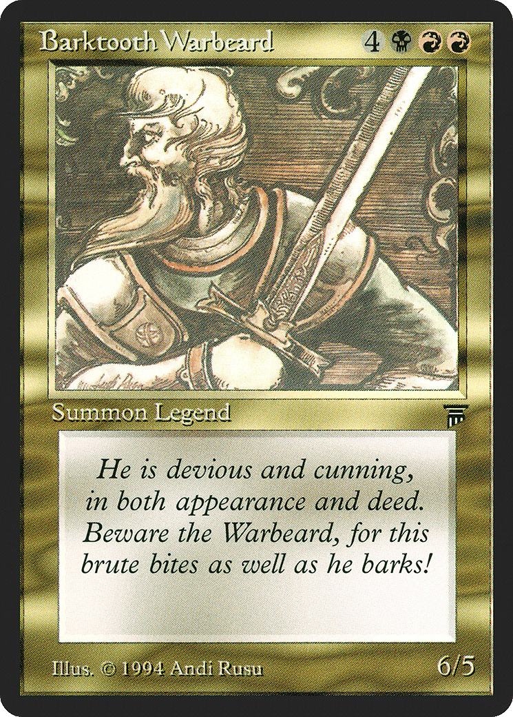 Barktooth Warbeard — Legends — Magic: The Gathering
