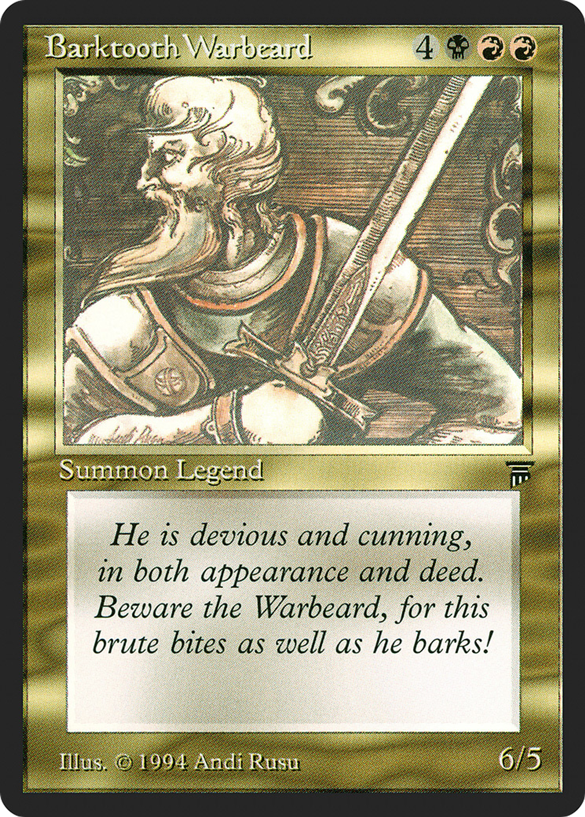 Barktooth Warbeard — Legends — Magic: The Gathering