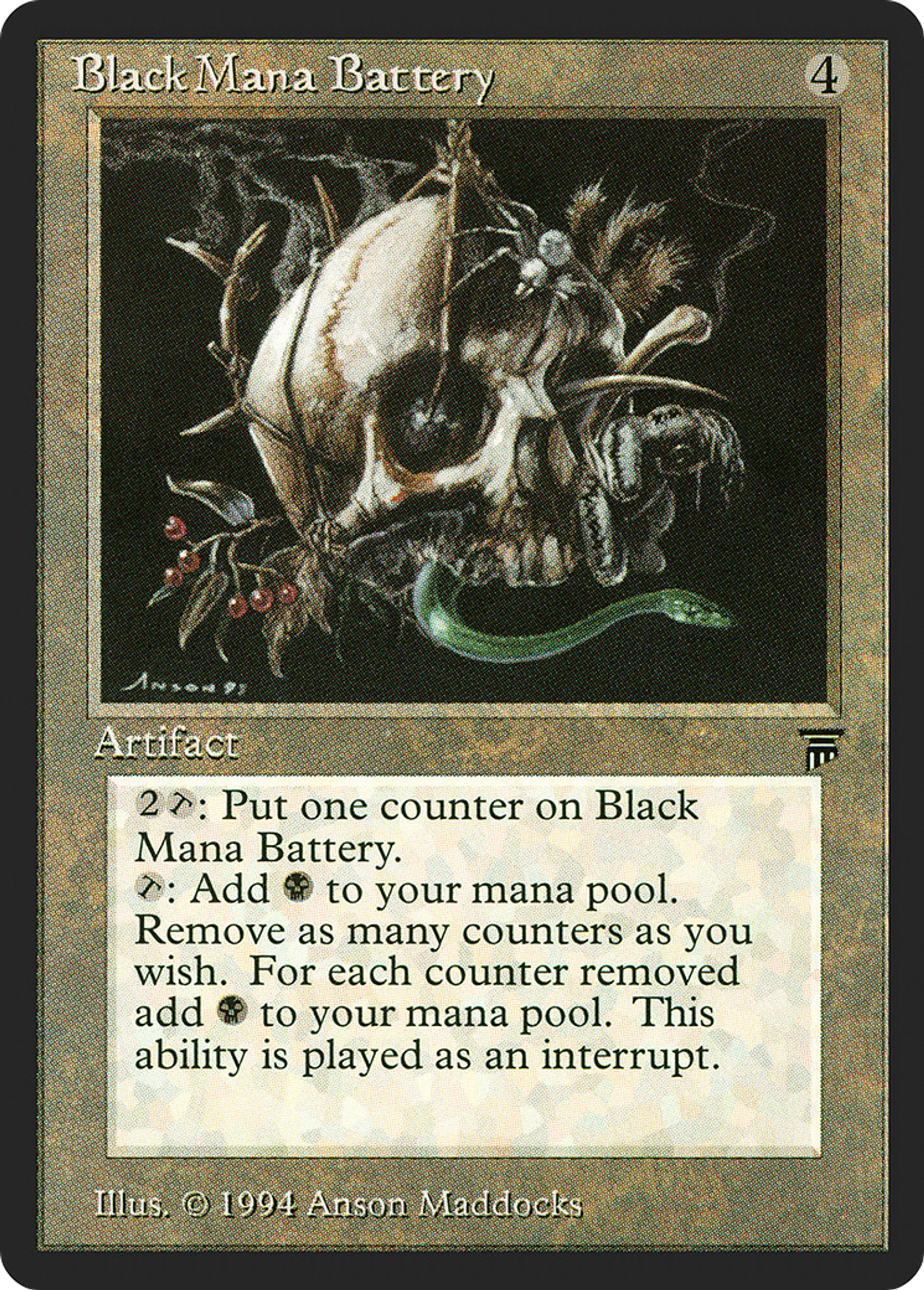 Black Mana Battery — Legends — Magic: The Gathering