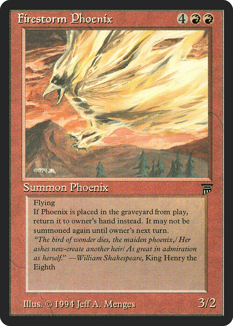 Firestorm Phoenix — Legends — Magic: The Gathering