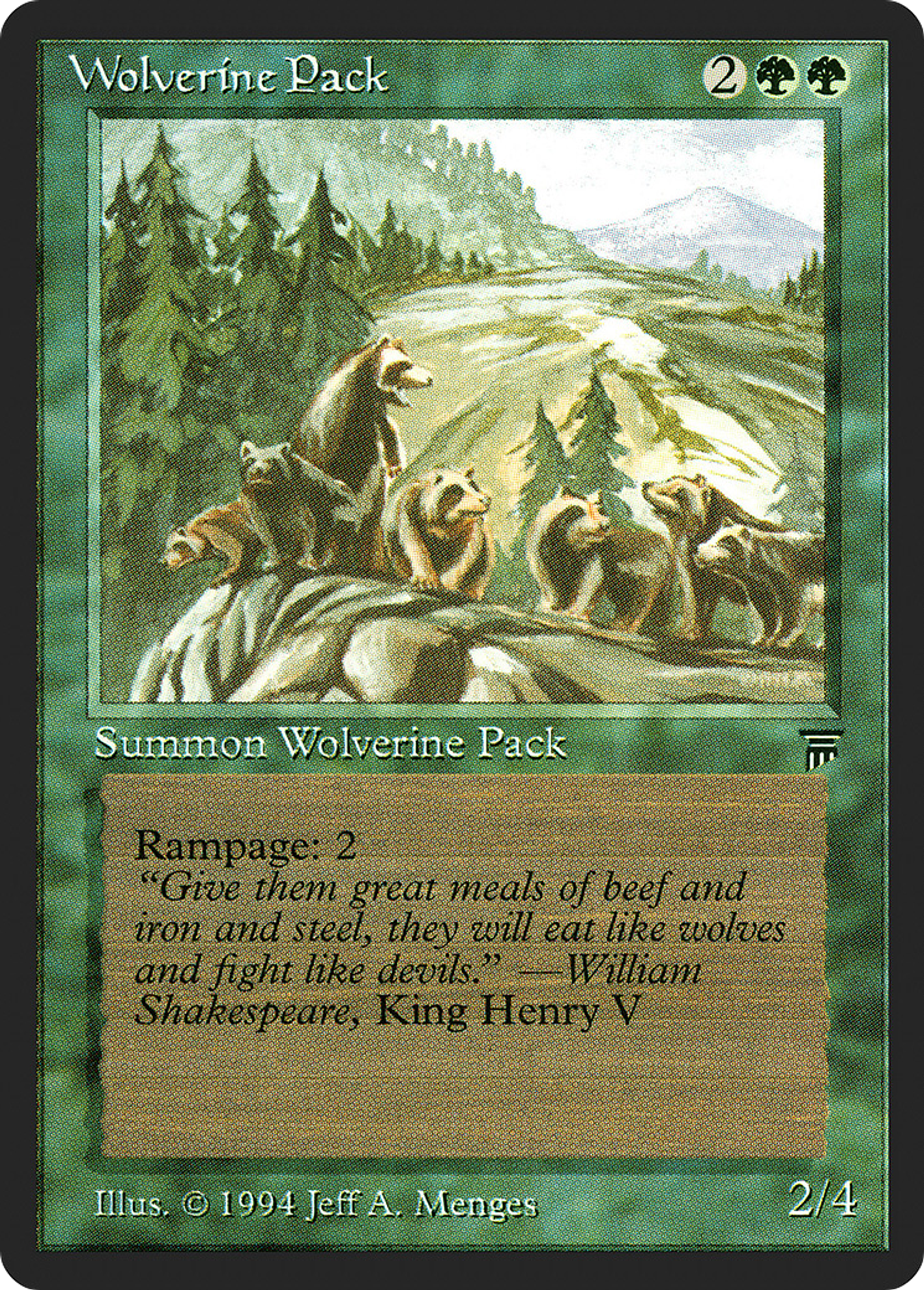 Wolverine Pack — Legends — Magic: The Gathering