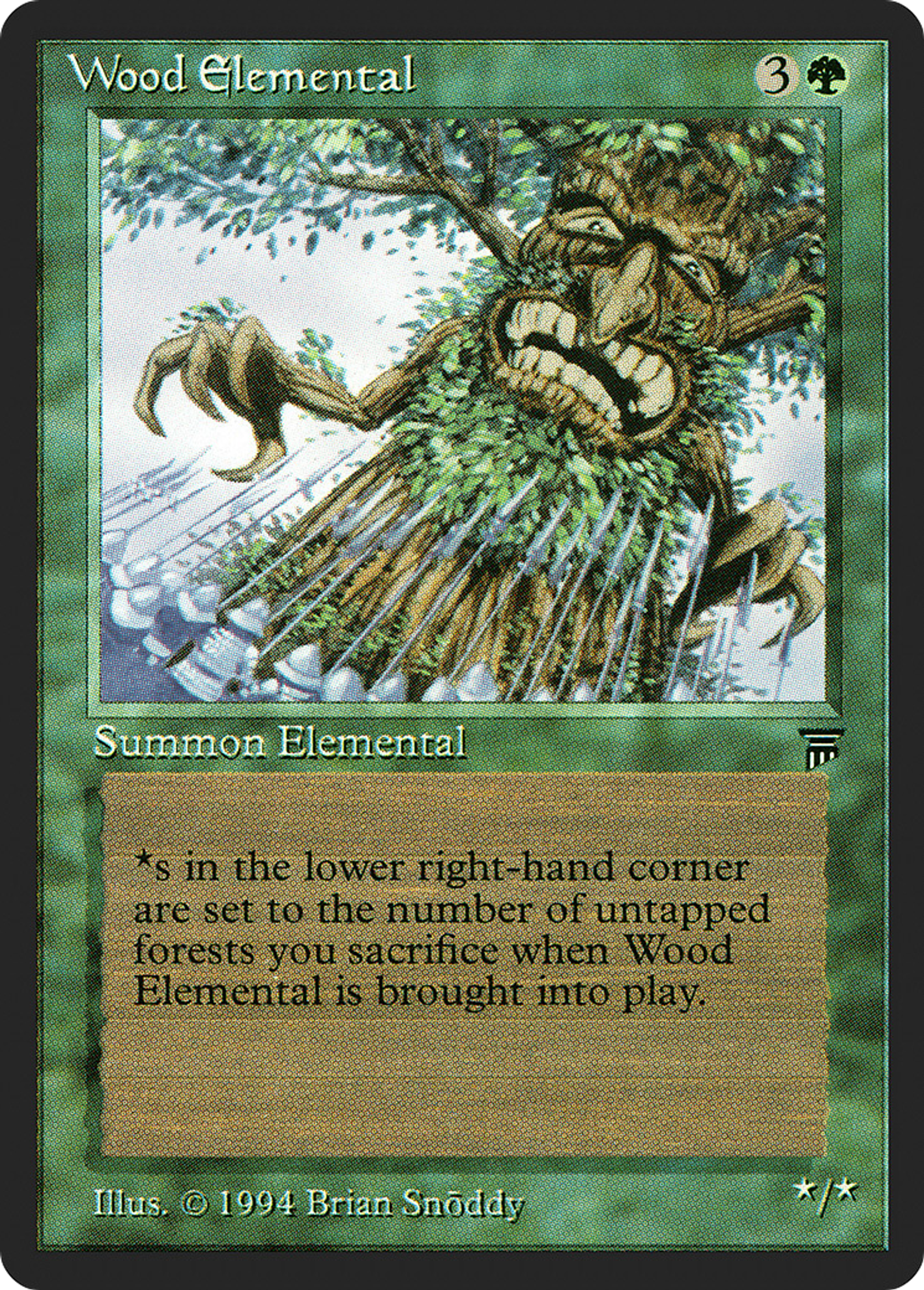 Wood Elemental — Legends — Magic: The Gathering
