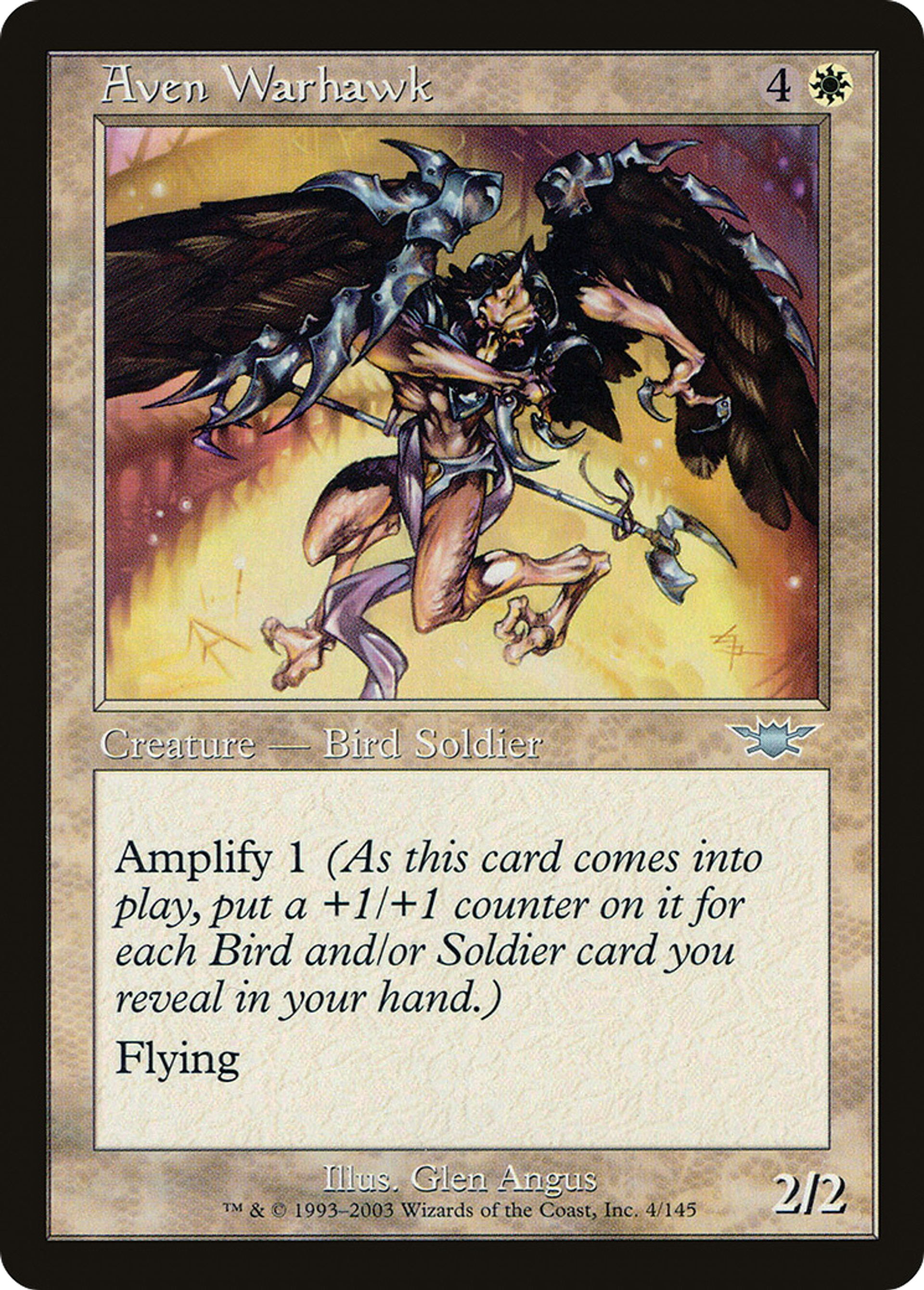 Aven Warhawk — Legions — Magic: The Gathering