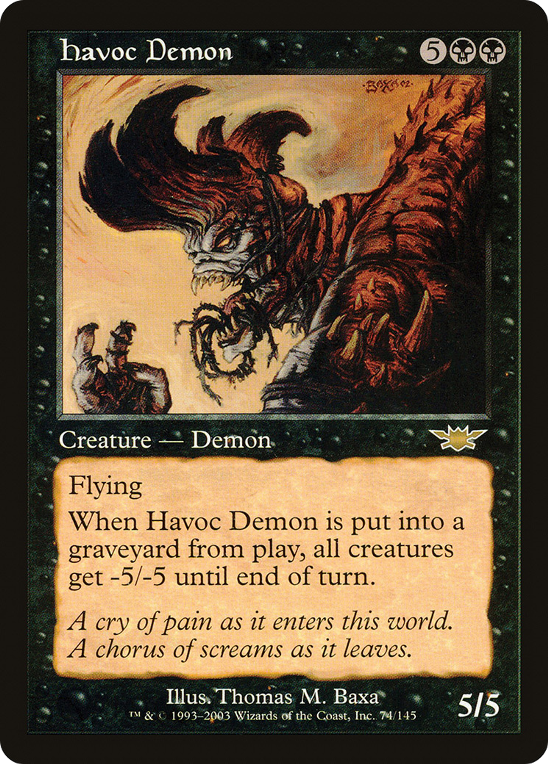Démon ravageur — Legions — Magic: The Gathering