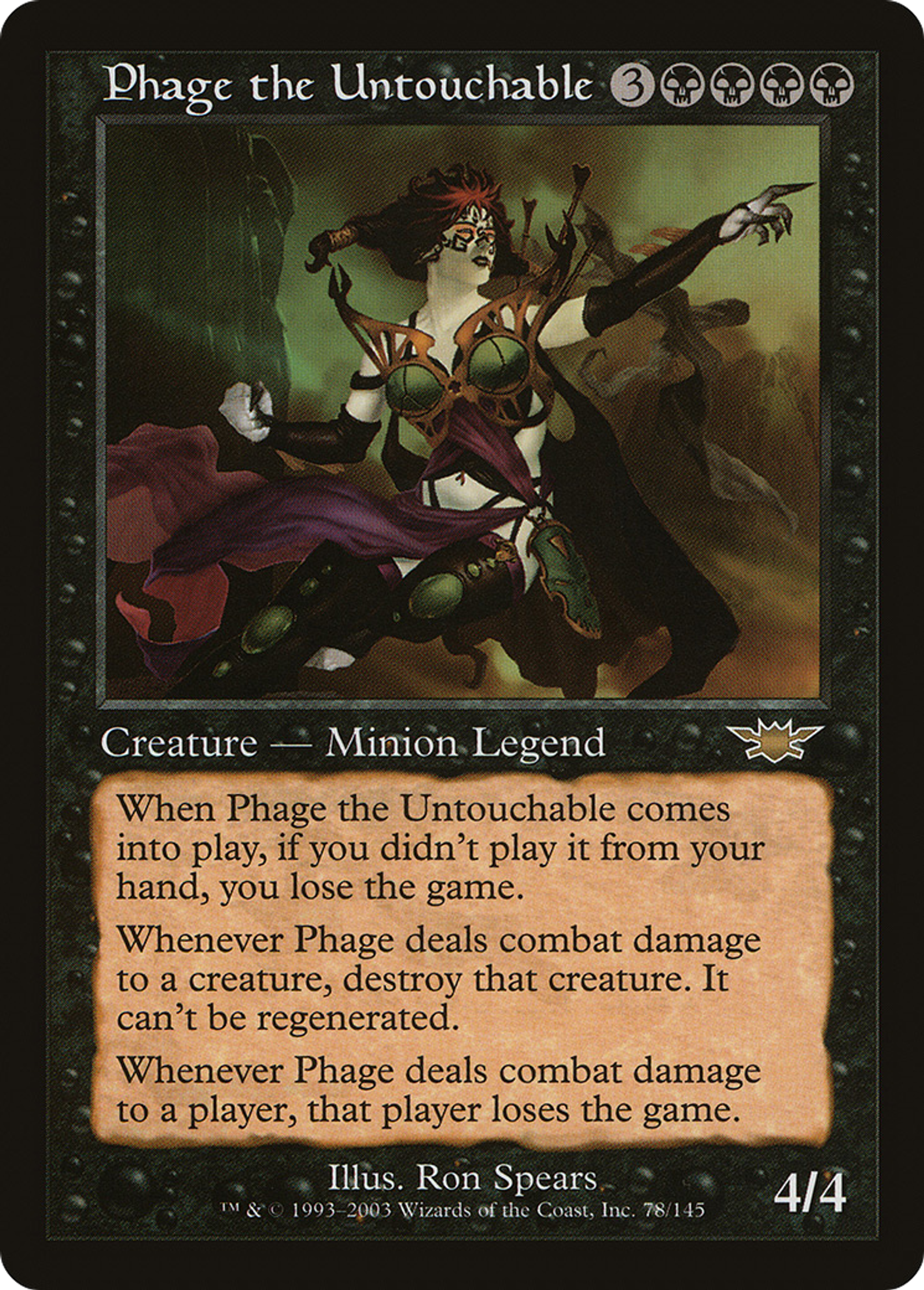 Phage l'Intouchable — Legions — Magic: The Gathering