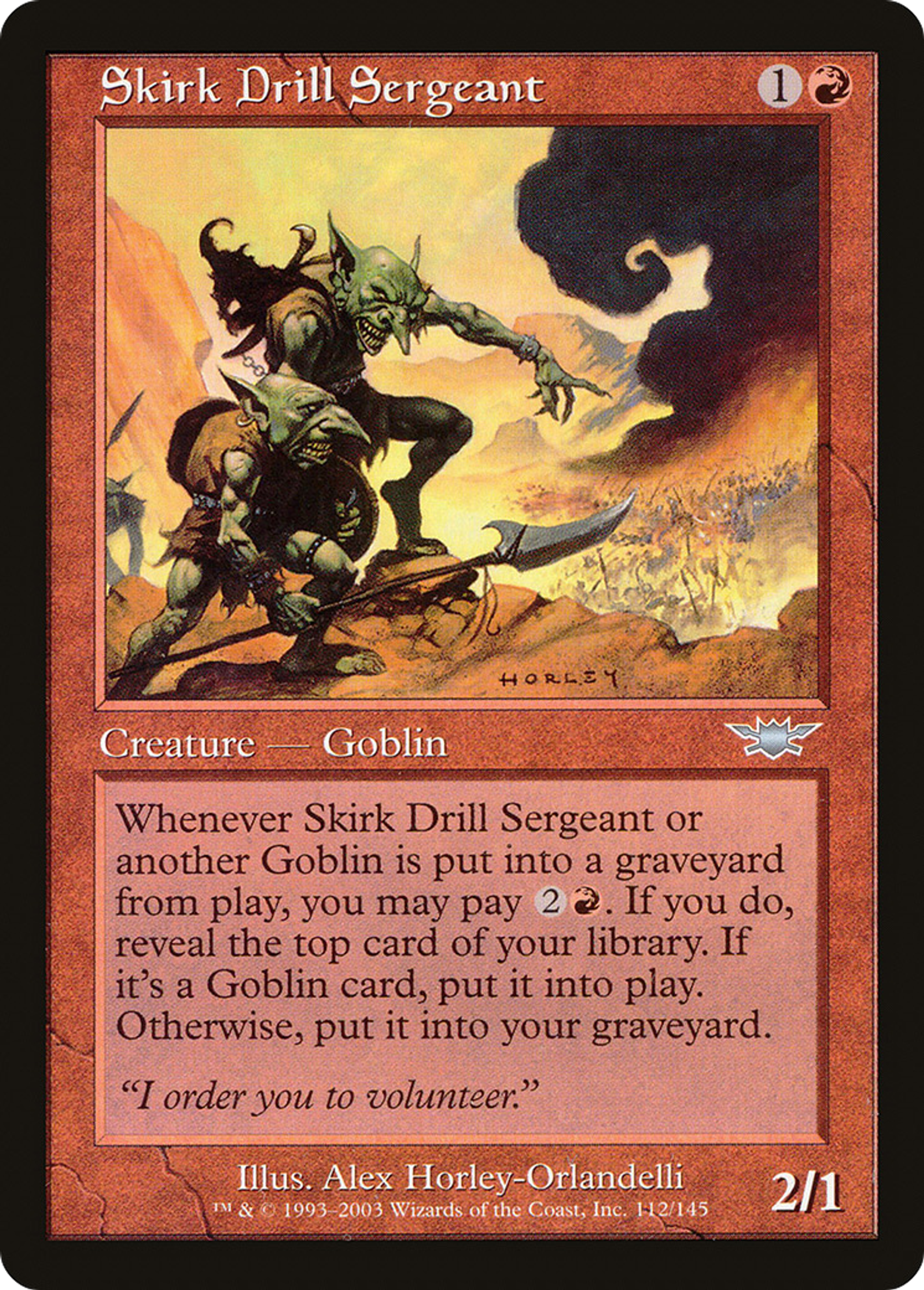 Sergent instructeur skirkien — Legions — Magic: The Gathering