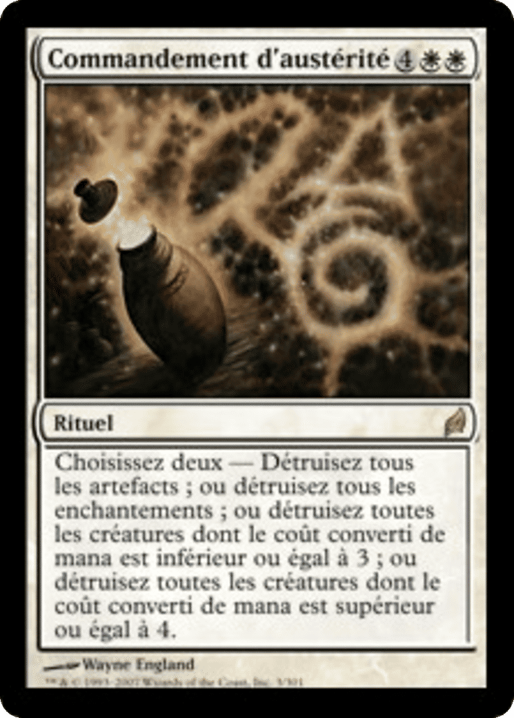 Commandement d'austérité — Lorwyn — Magic: The Gathering