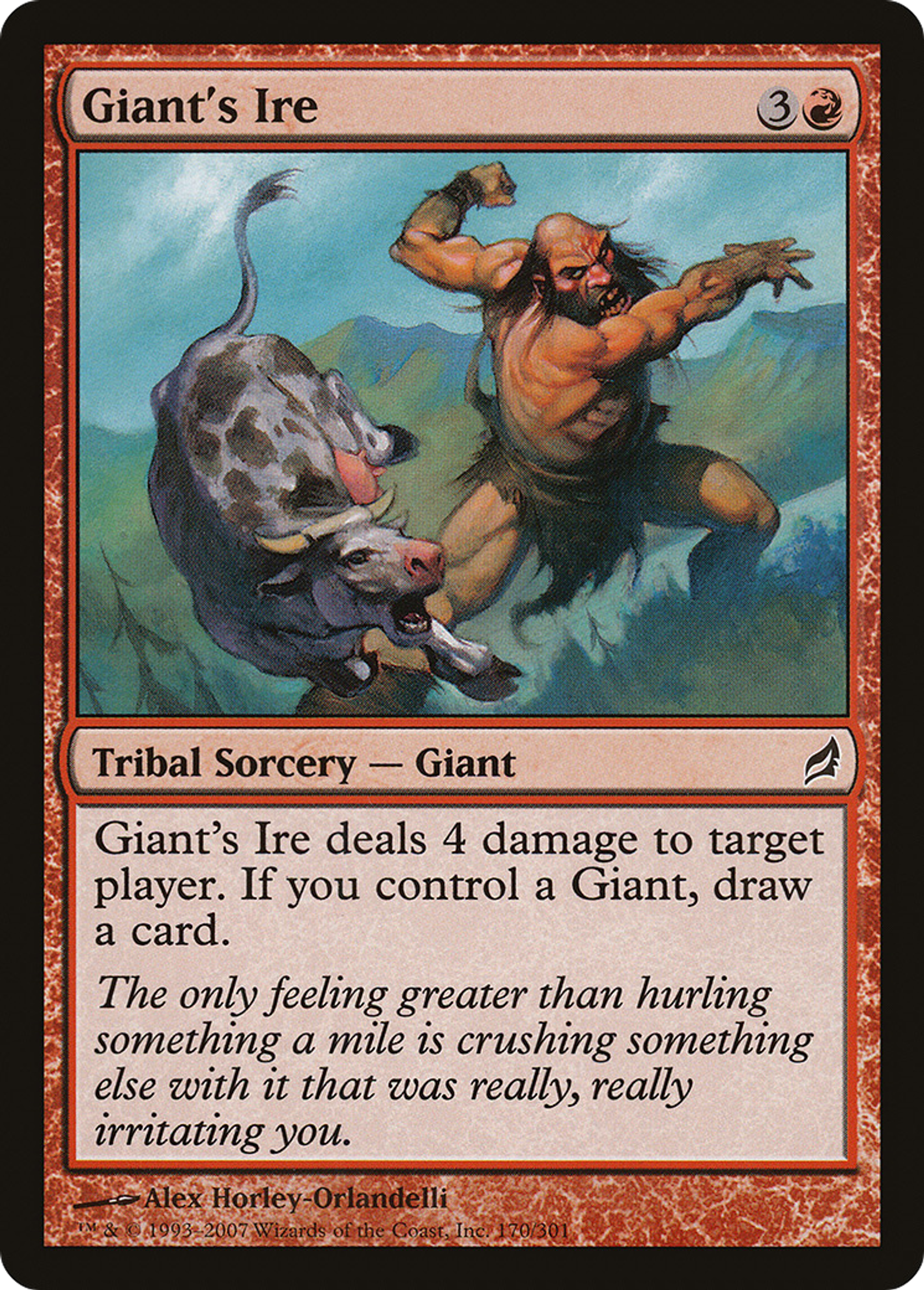 Giant's Ire — Lorwyn — Magic: The Gathering