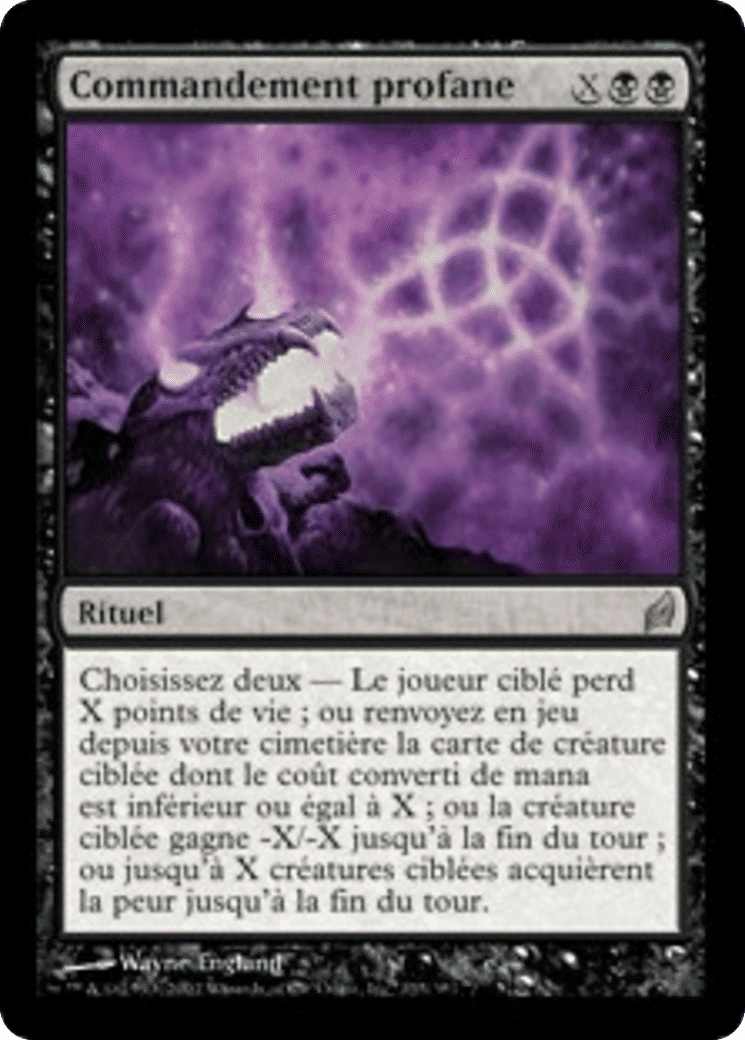 Commandement profane — Lorwyn — Magic: The Gathering