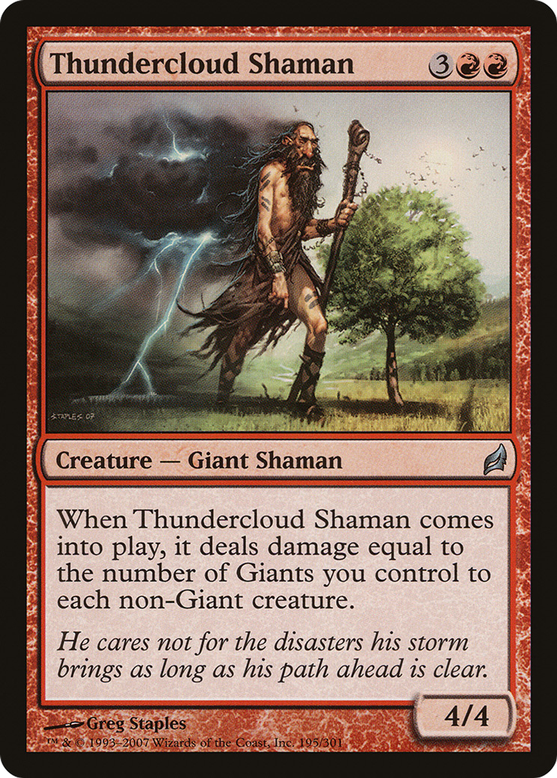 Thundercloud Shaman — Lorwyn — Magic: The Gathering