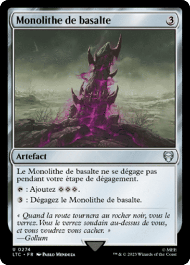 Monolithe de basalte — Tales of Middle-earth Commander — Magic: The Gathering