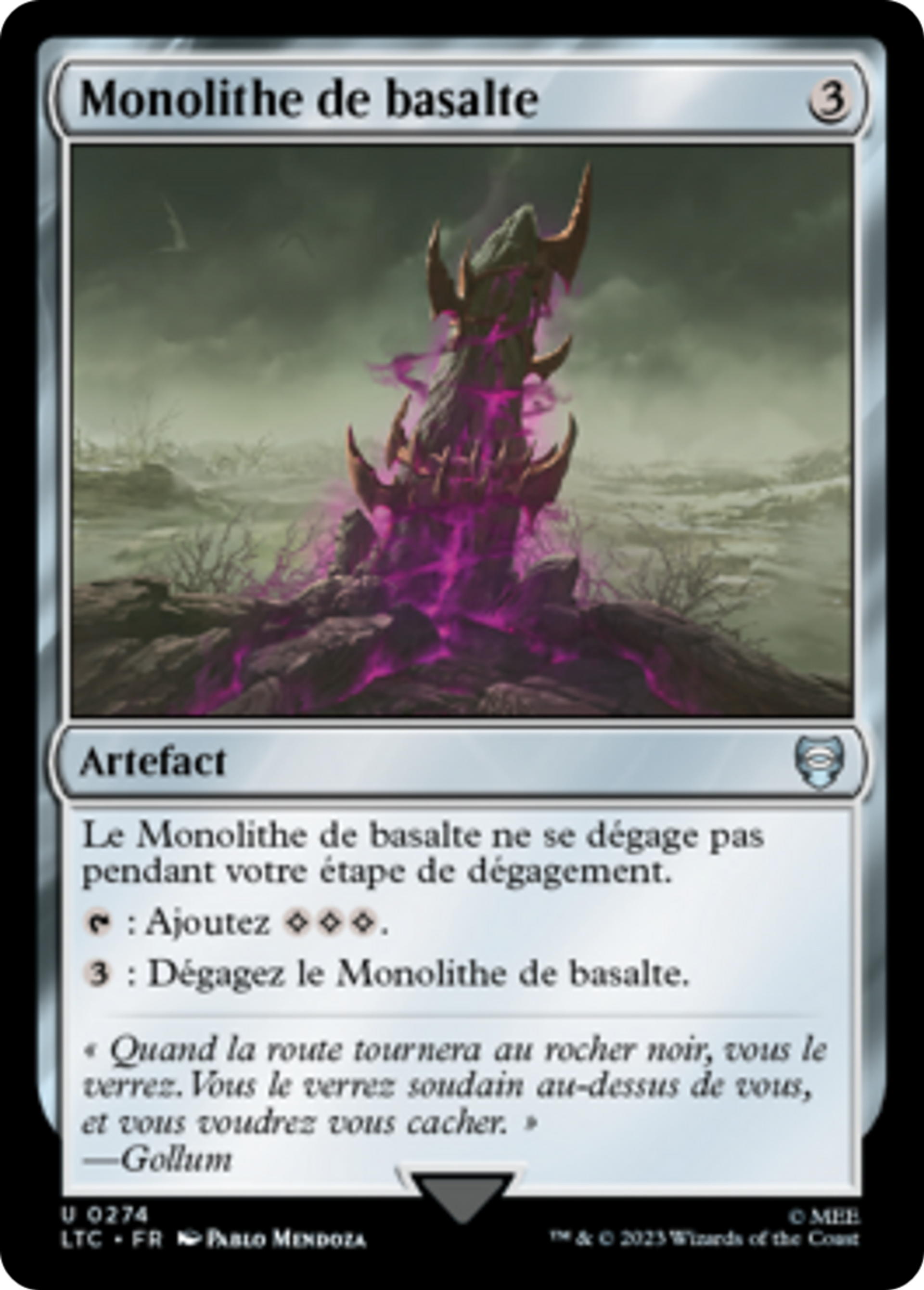 Monolithe de basalte — Tales of Middle-earth Commander — Magic: The Gathering