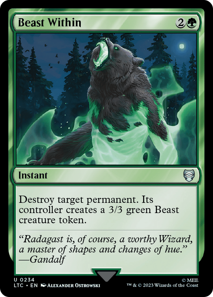 Beast Within — Tales of Middle-earth Commander — Magic: The Gathering