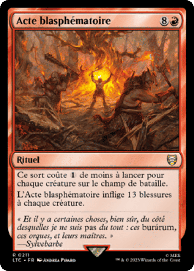 Acte blasphématoire — Tales of Middle-earth Commander — Magic: The Gathering
