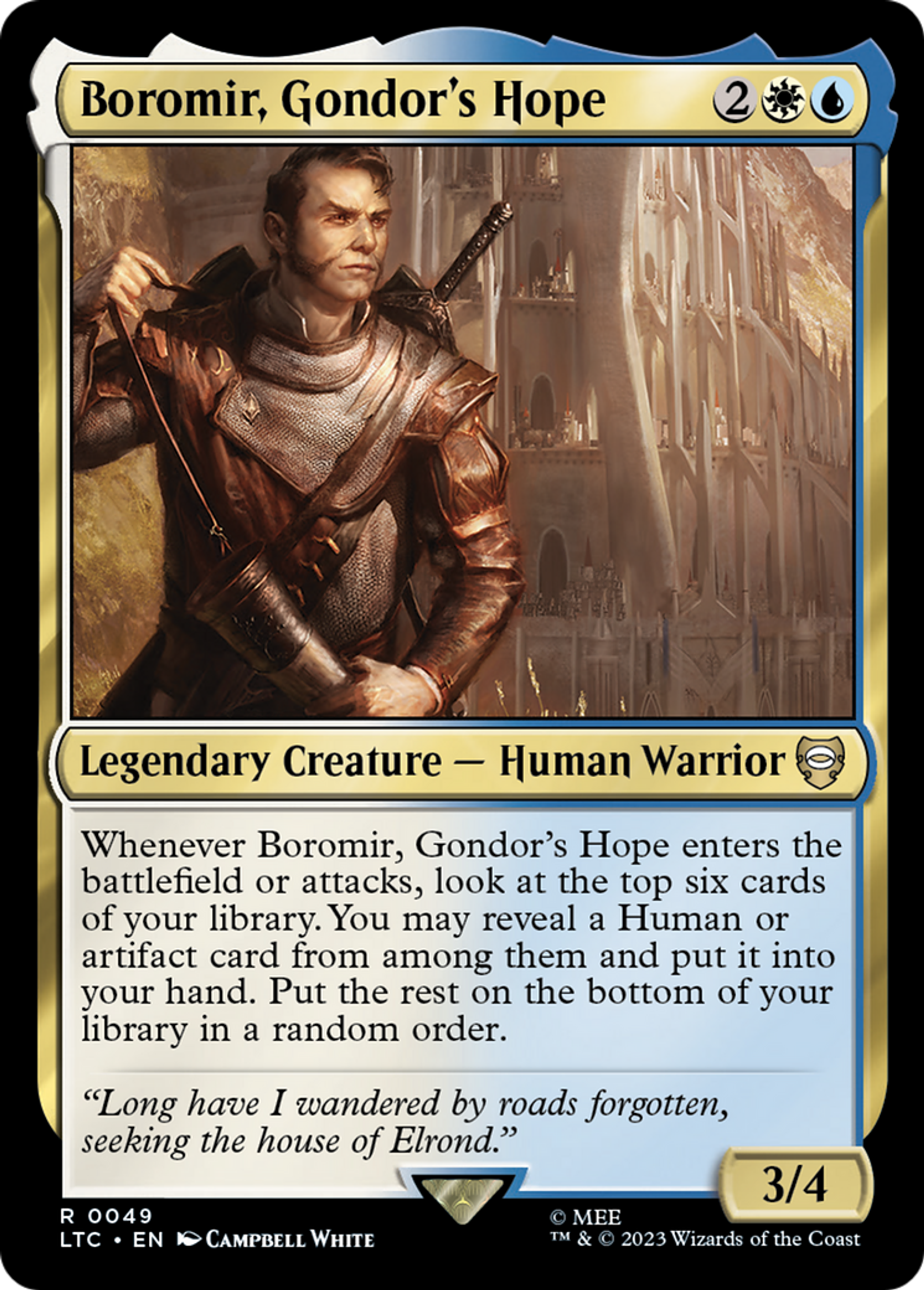 Boromir, Gondor's Hope — Tales of Middle-earth Commander — Magic: The Gathering
