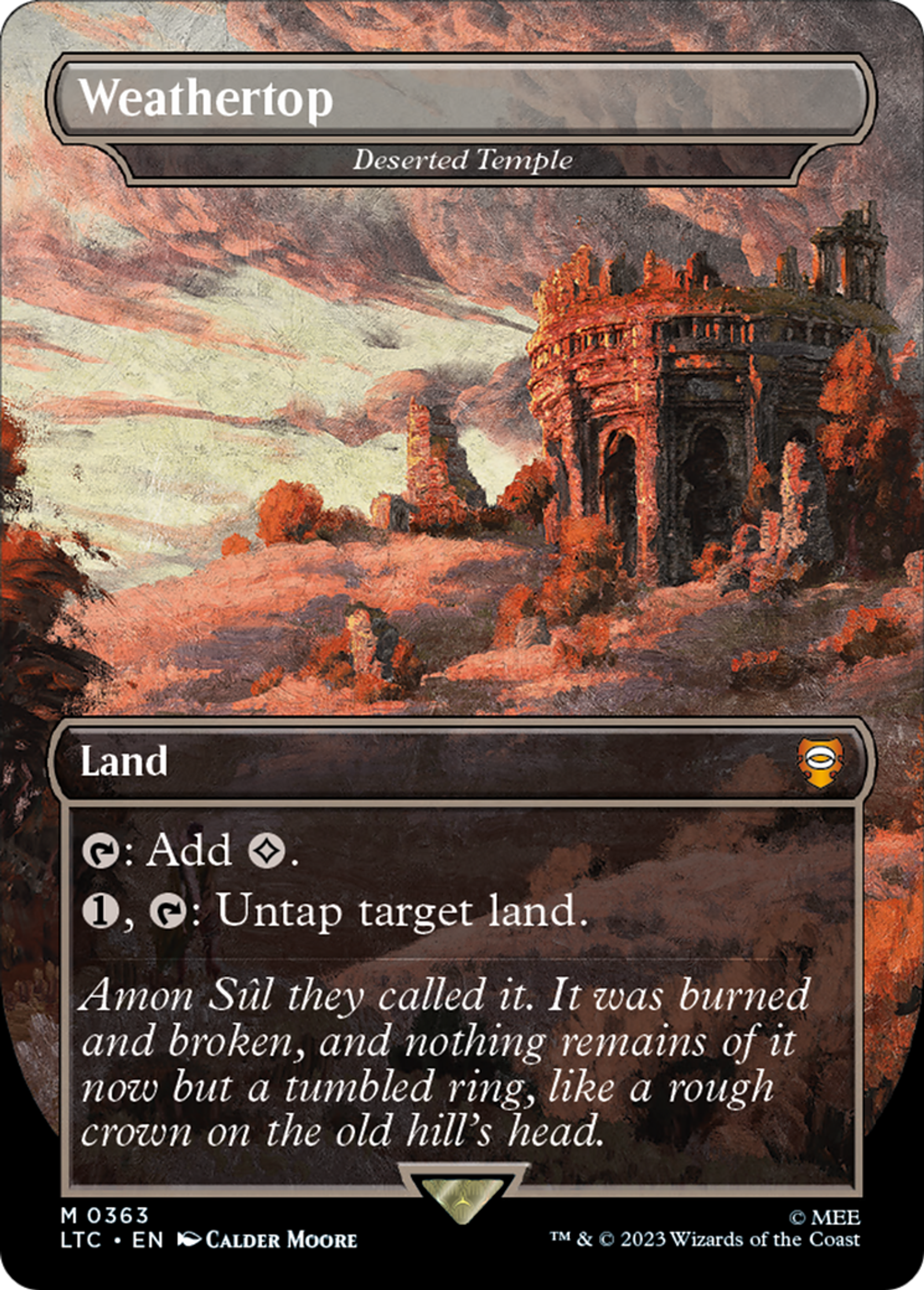 Temple déserté — Tales of Middle-earth Commander — Magic: The Gathering