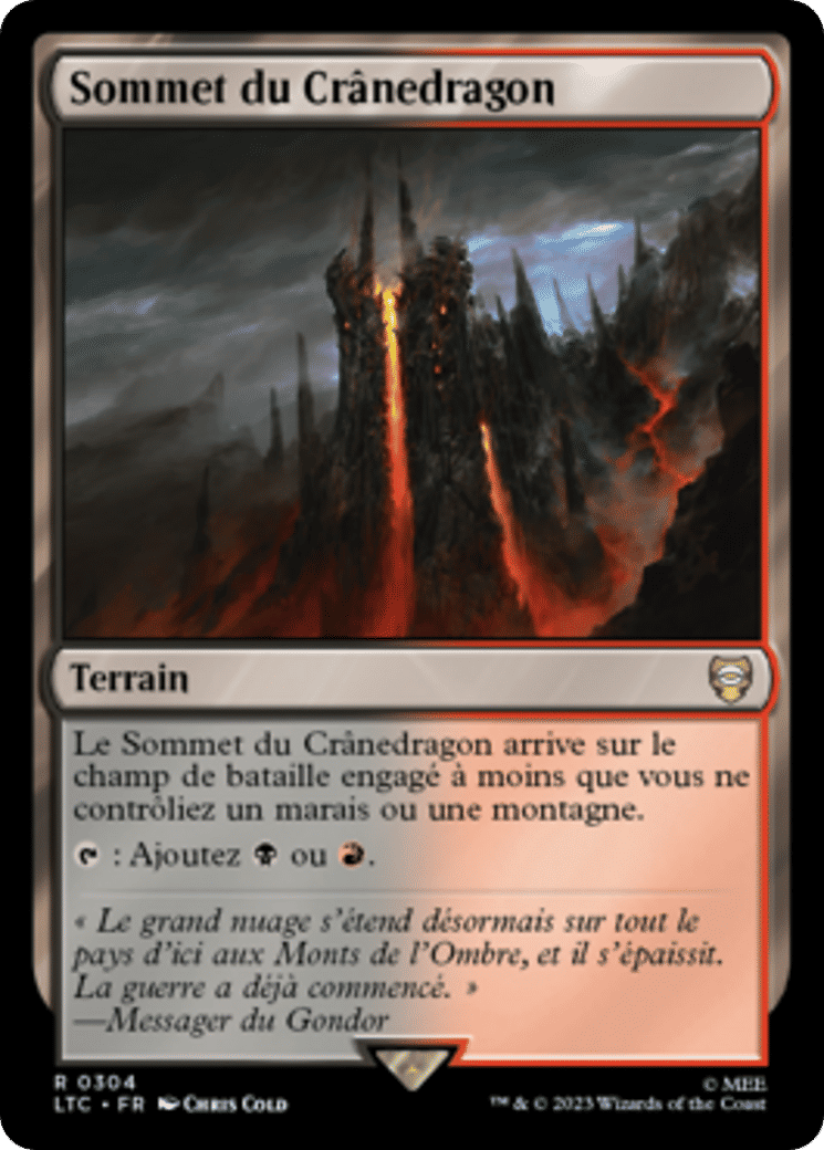 Sommet du Crânedragon — Tales of Middle-earth Commander — Magic: The Gathering