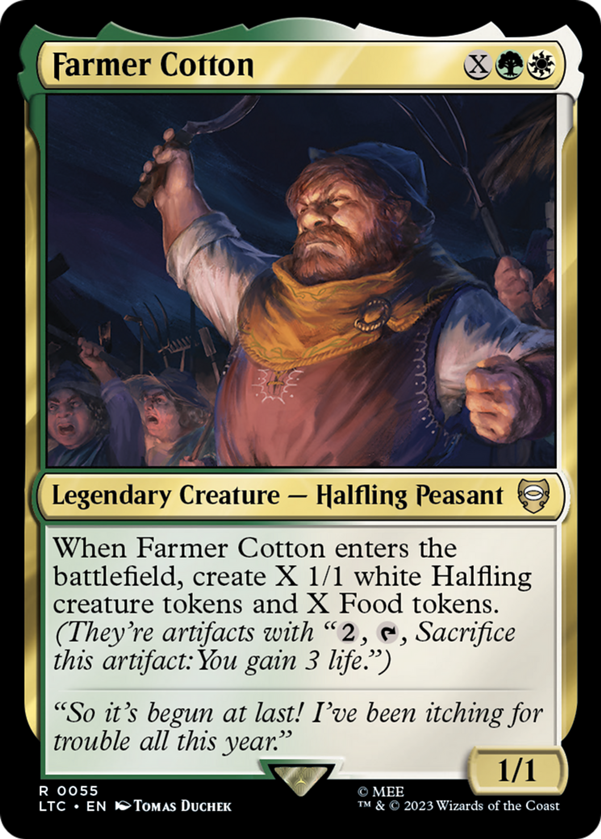 Farmer Cotton — Tales of Middle-earth Commander — Magic: The Gathering