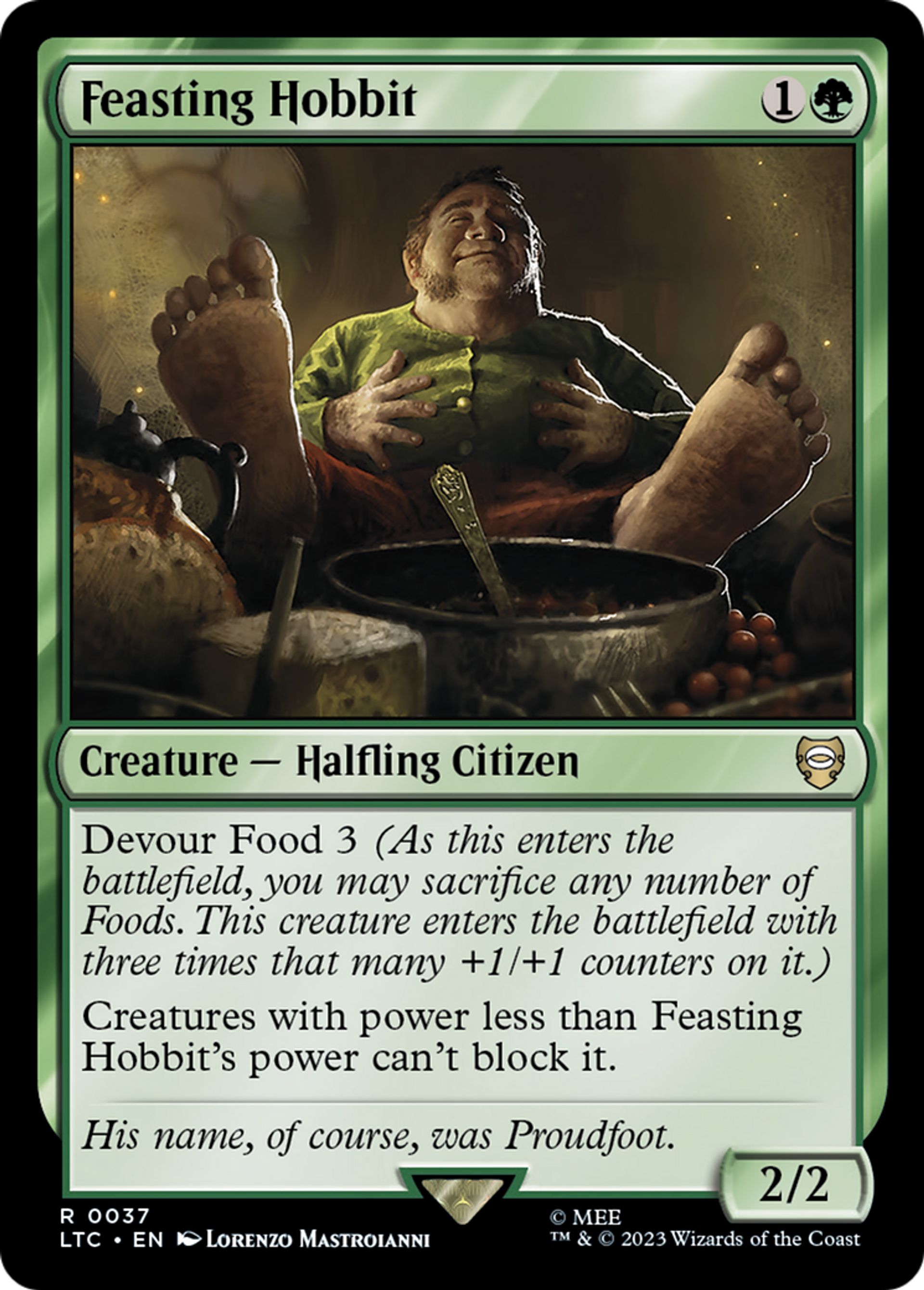 Feasting Hobbit — Tales of Middle-earth Commander — Magic: The Gathering