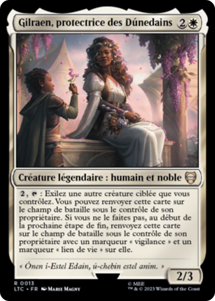 Gilraen, protectrice des Dúnedains — Tales of Middle-earth Commander — Magic: The Gathering