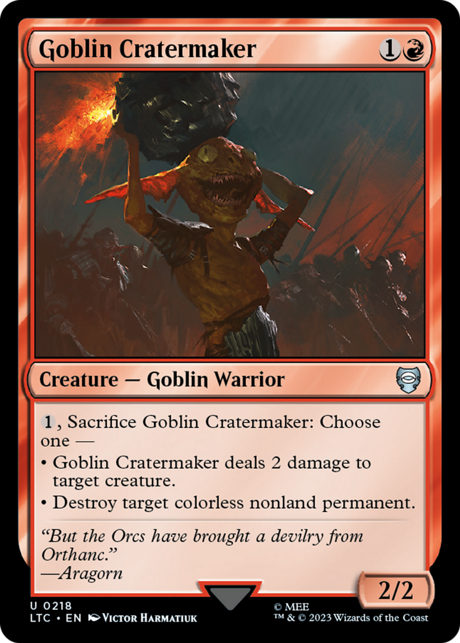 Goblin Cratermaker — Tales of Middle-earth Commander — Magic: The Gathering