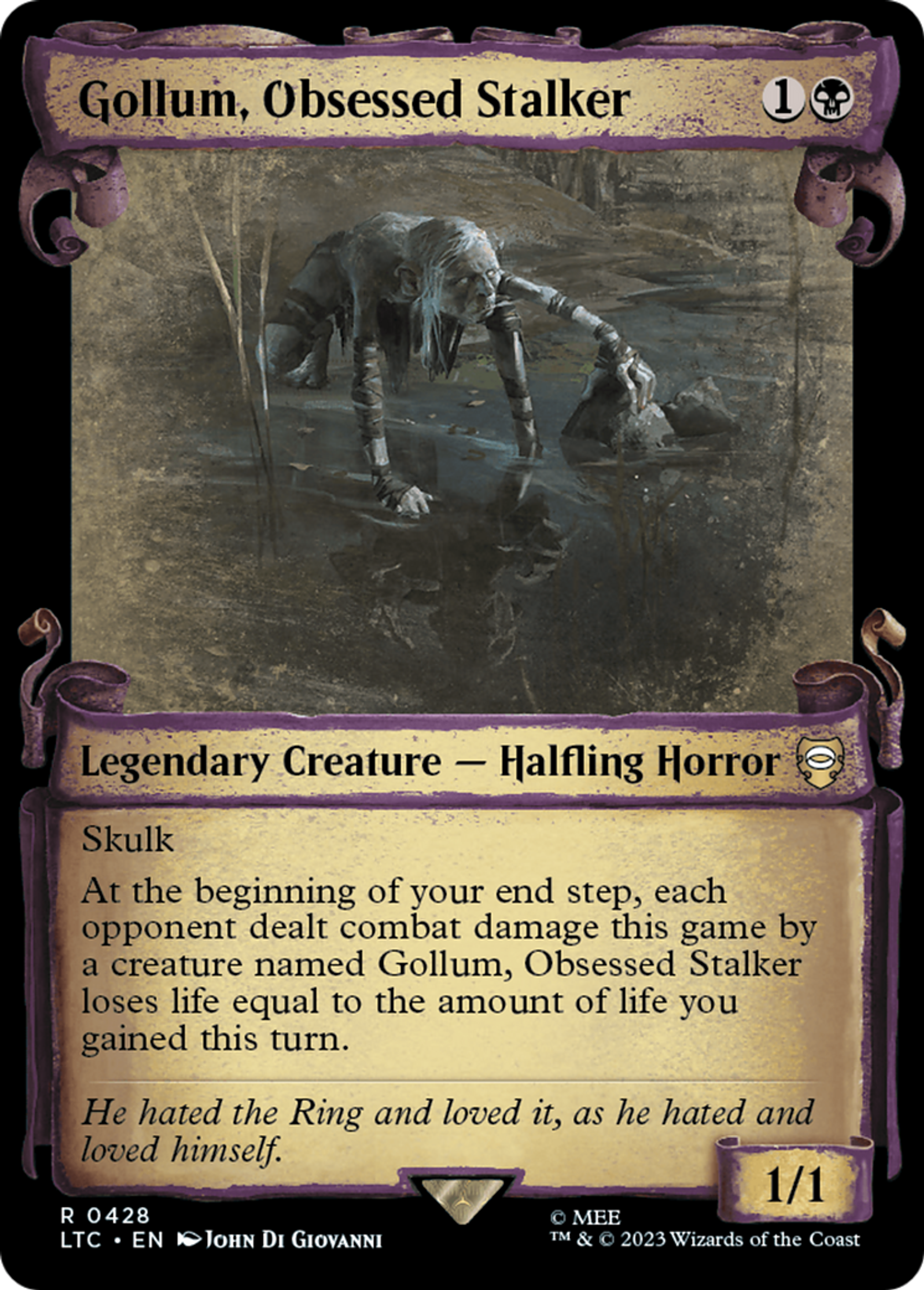 Gollum, Obsessed Stalker — Tales of Middle-earth Commander — Magic: The Gathering