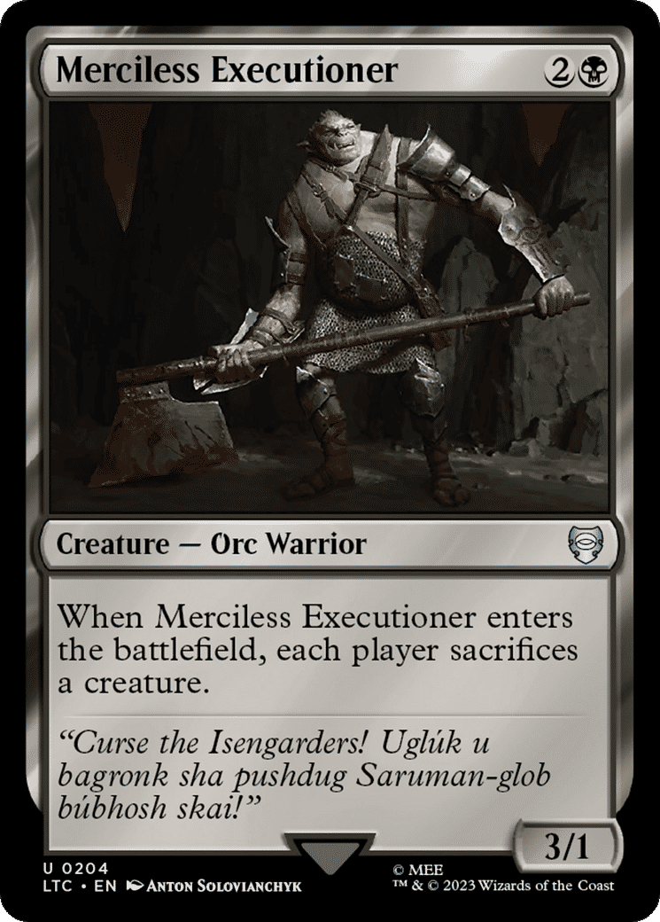 Merciless Executioner — Tales of Middle-earth Commander — Magic: The Gathering