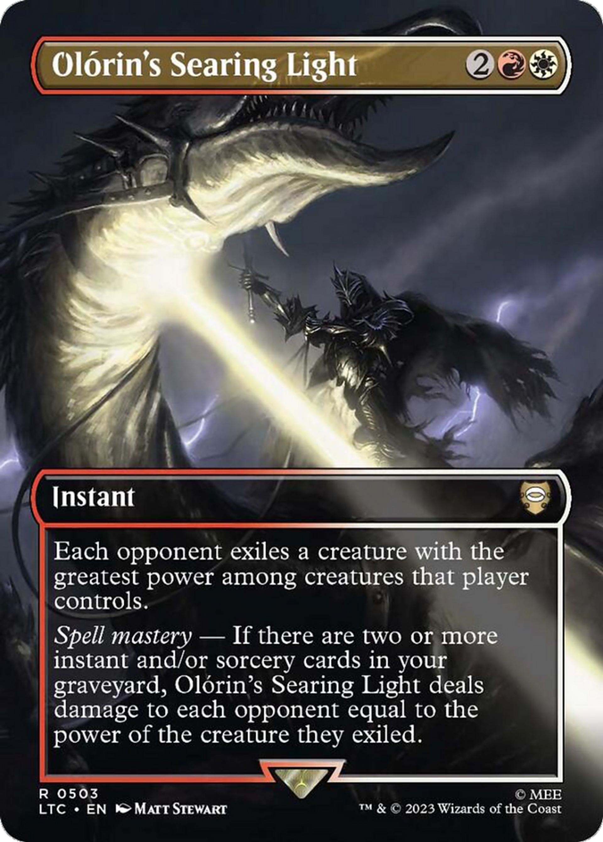 Olórin's Searing Light — Tales of Middle-earth Commander — Magic: The Gathering