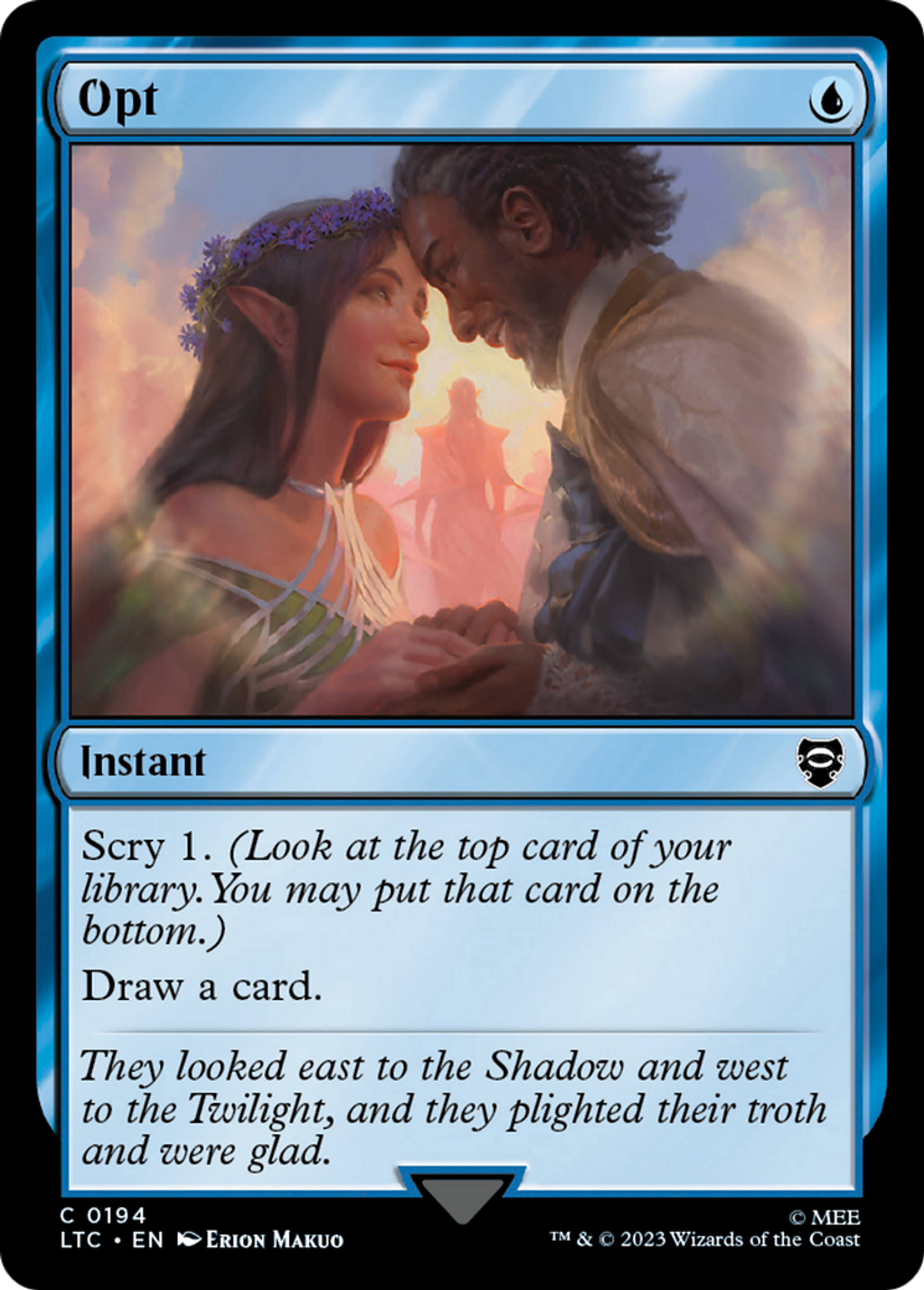 Opt — Tales of Middle-earth Commander — Magic: The Gathering