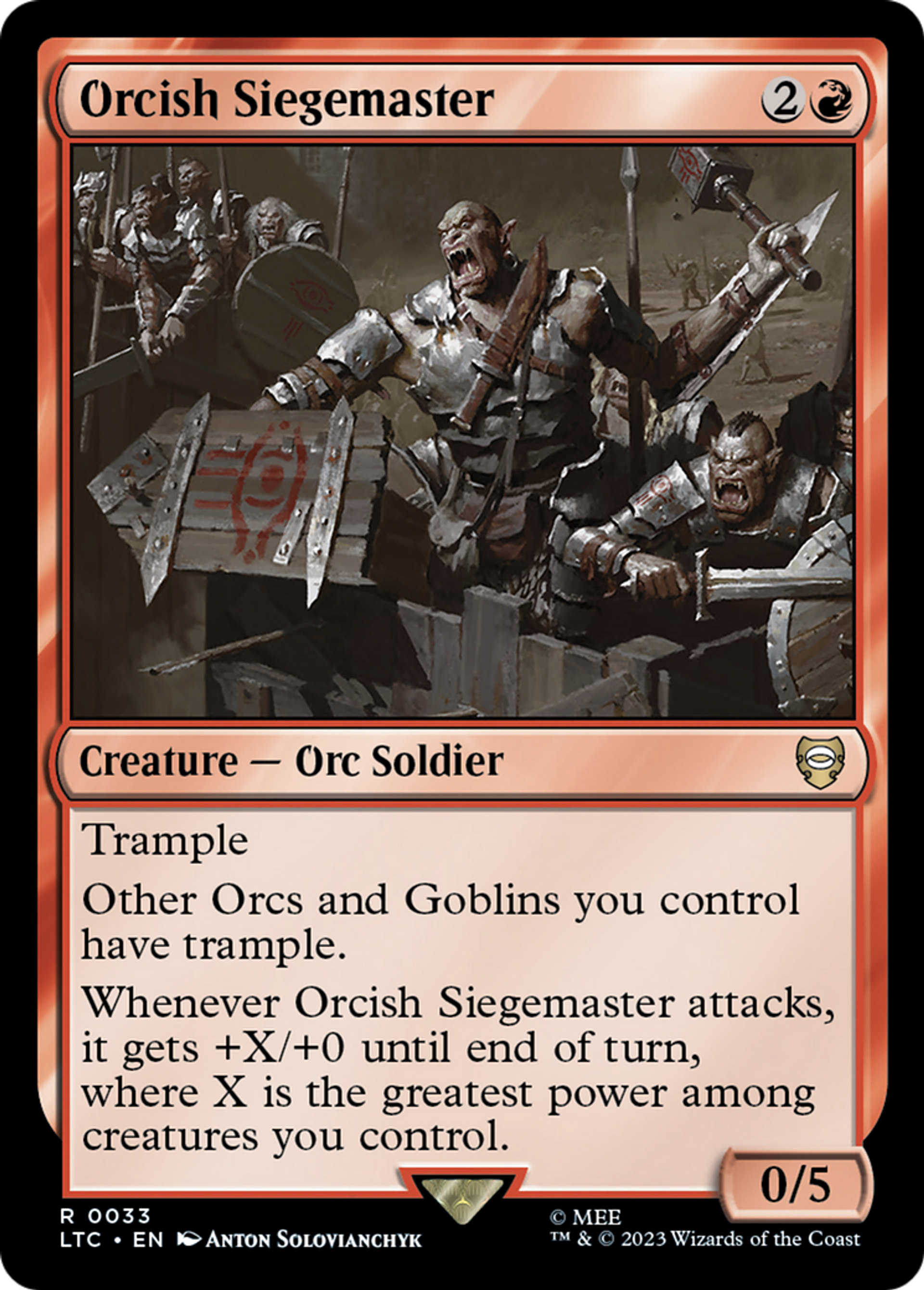 Orcish Siegemaster — Tales of Middle-earth Commander — Magic: The Gathering