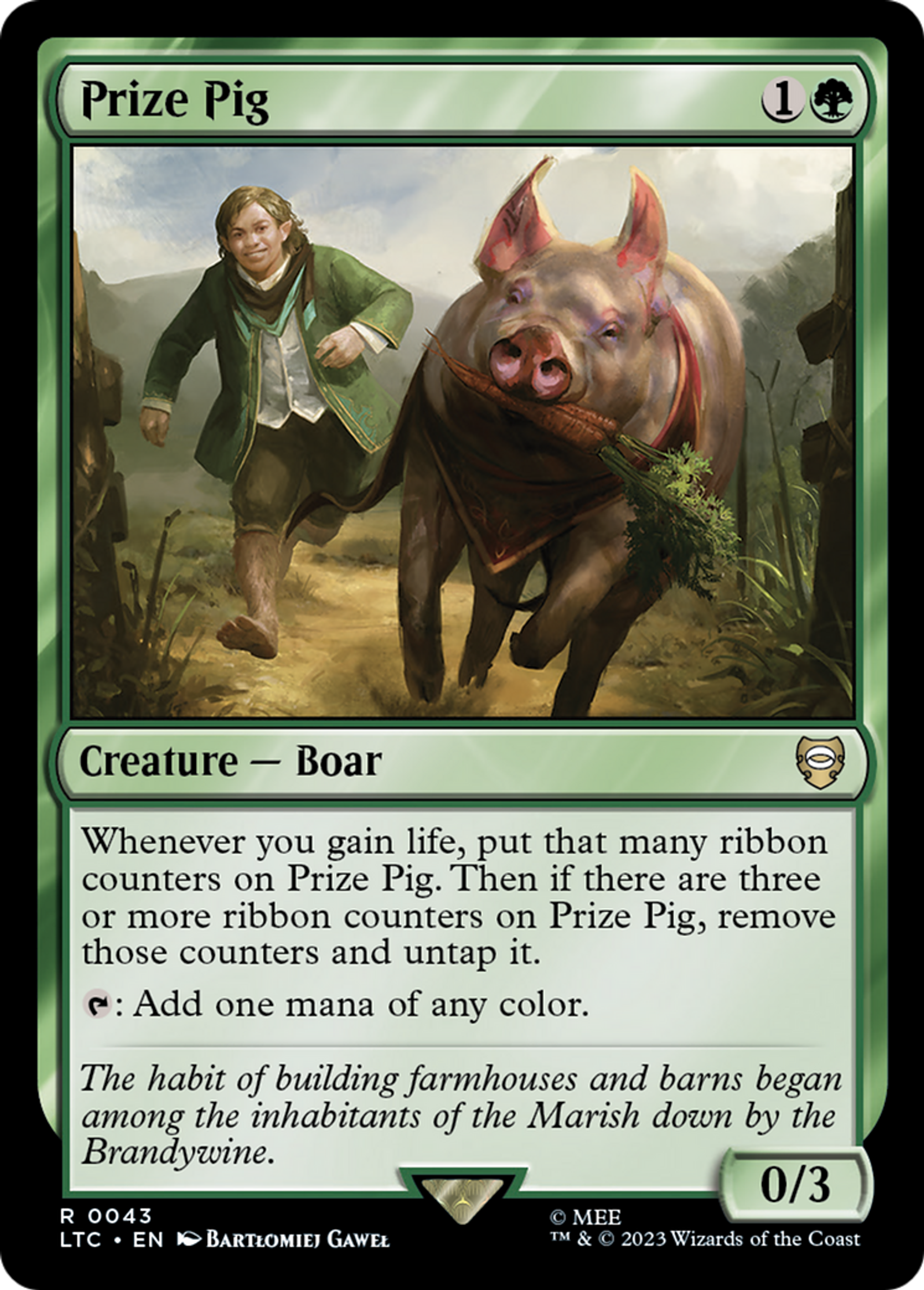 Prize Pig — Tales of Middle-earth Commander — Magic: The Gathering