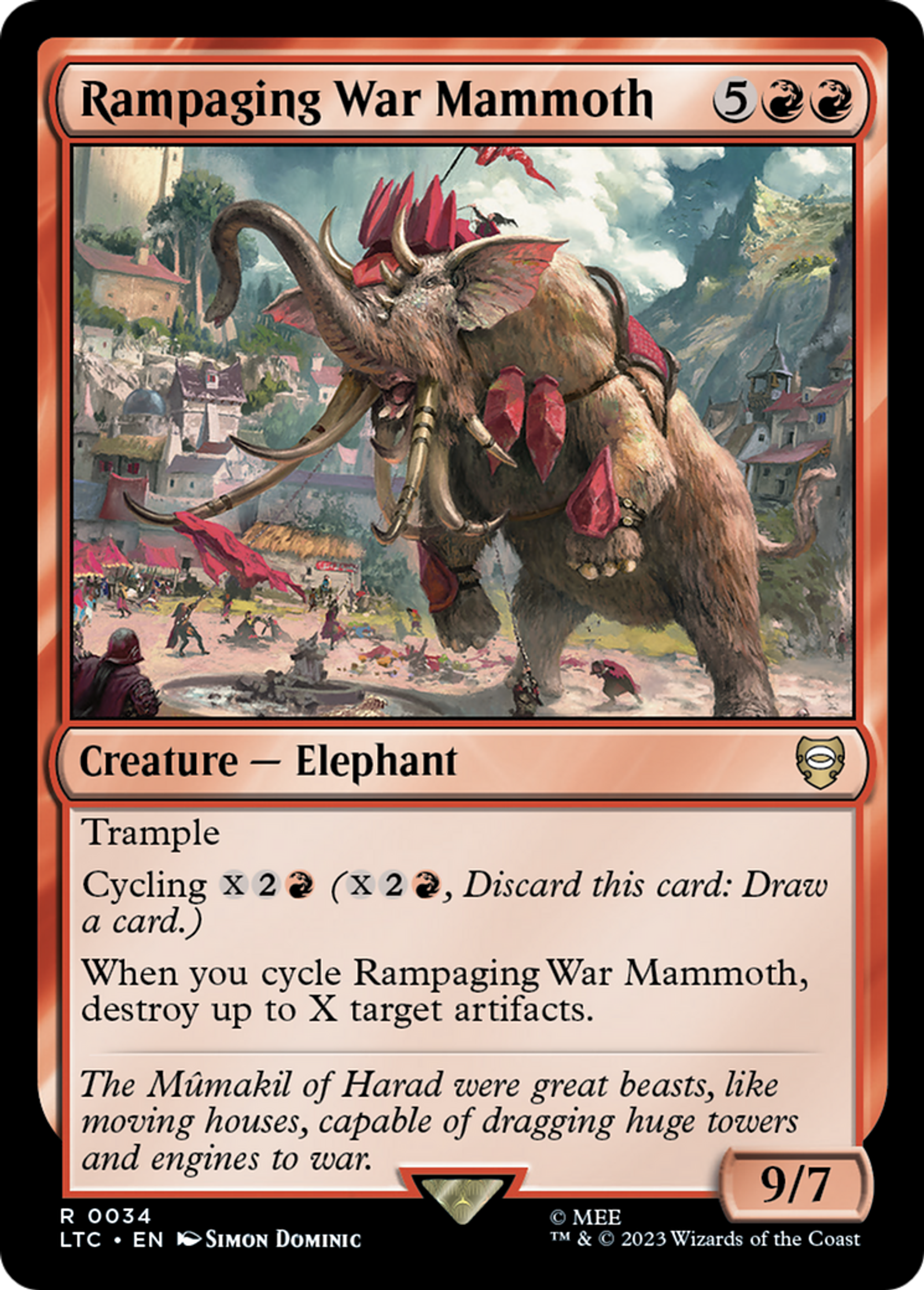 Rampaging War Mammoth — Tales of Middle-earth Commander — Magic: The Gathering