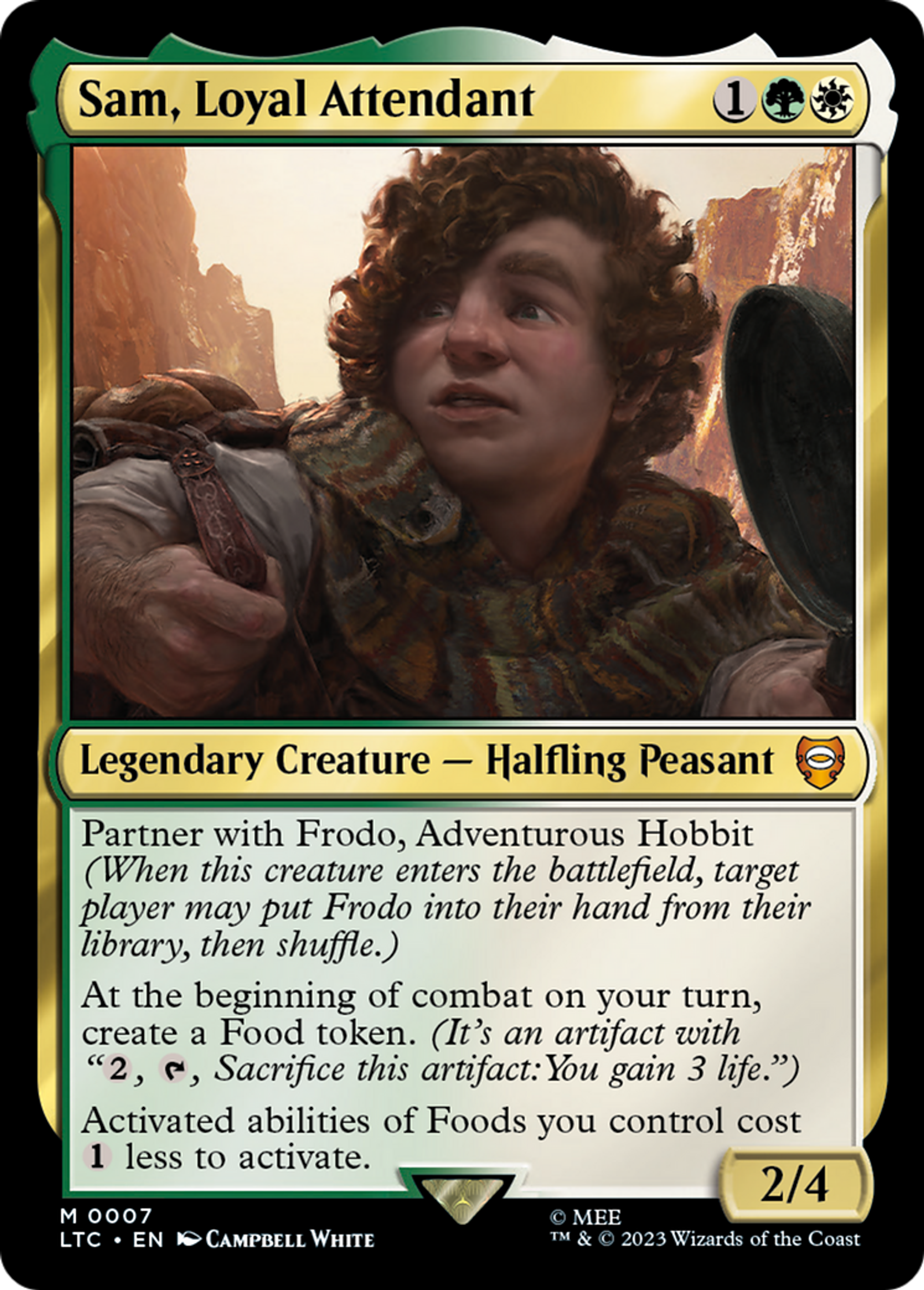 Sam, Loyal Attendant — Tales of Middle-earth Commander — Magic: The Gathering