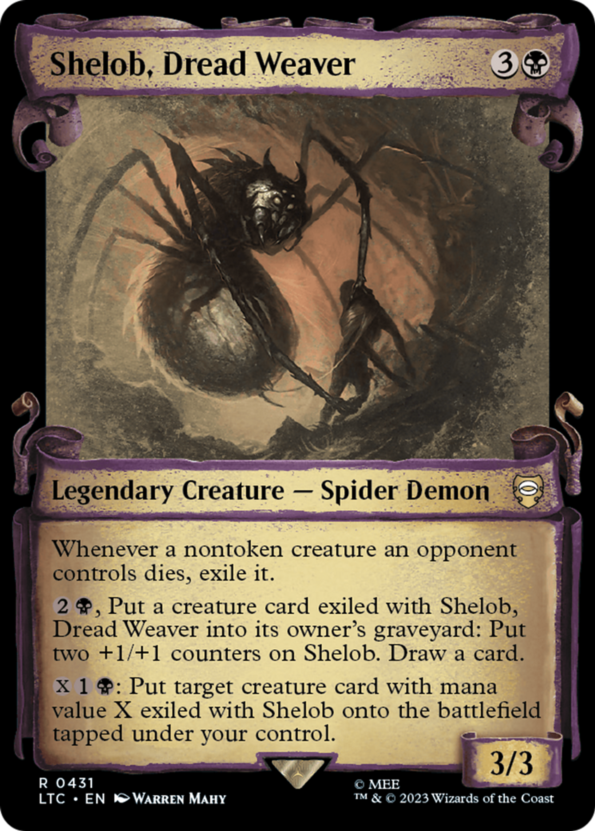 Shelob, Dread Weaver — Tales of Middle-earth Commander — Magic: The Gathering