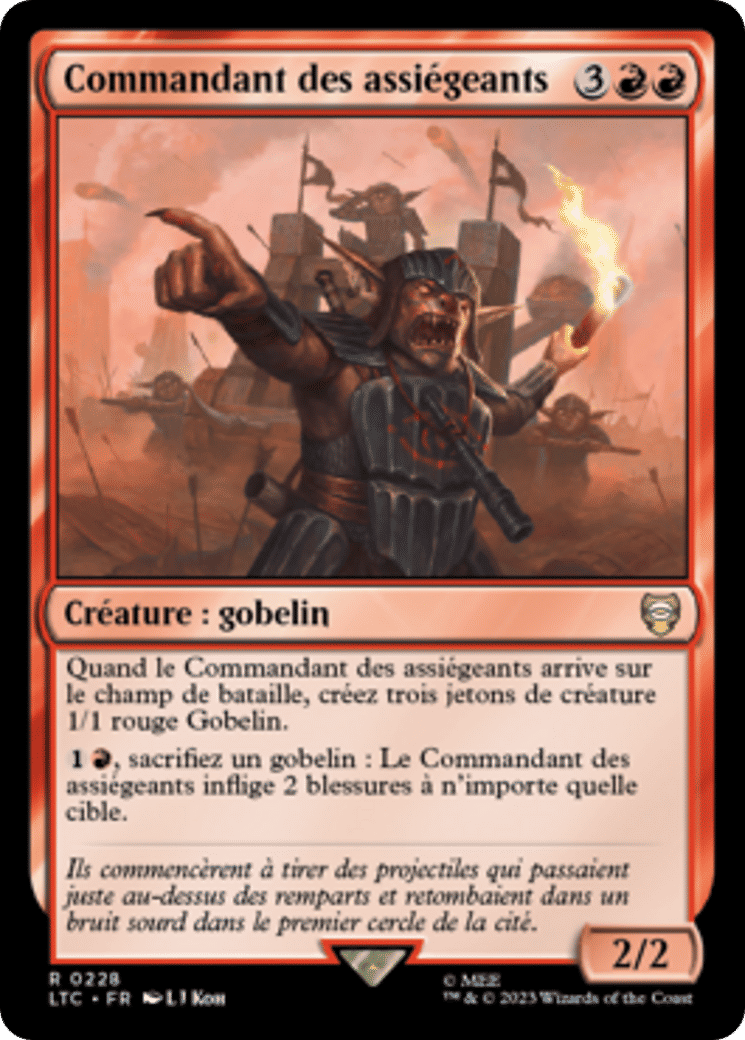 Commandant des assiégeants — Tales of Middle-earth Commander — Magic: The Gathering