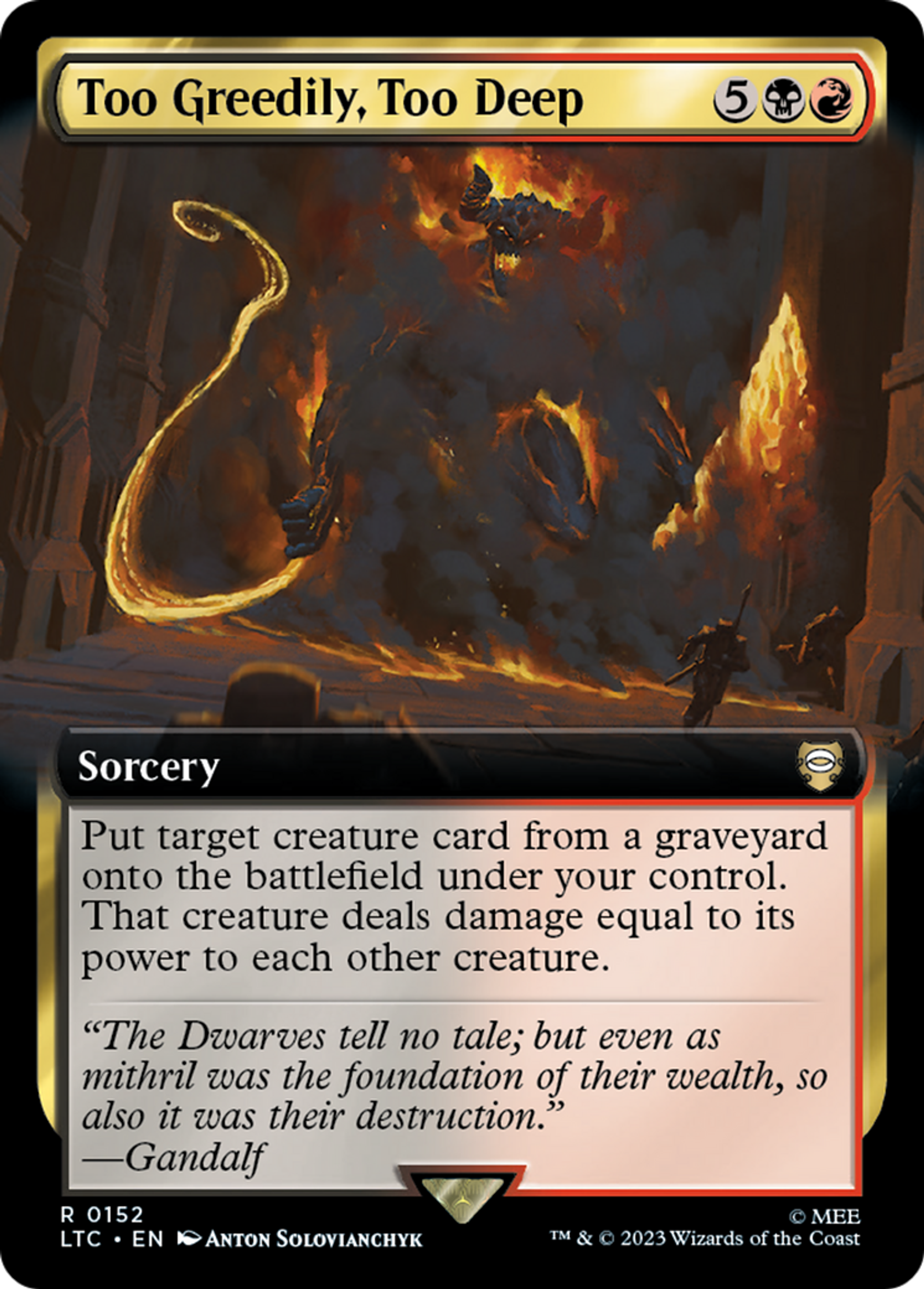 Too Greedily, Too Deep — Tales of Middle-earth Commander — Magic: The Gathering