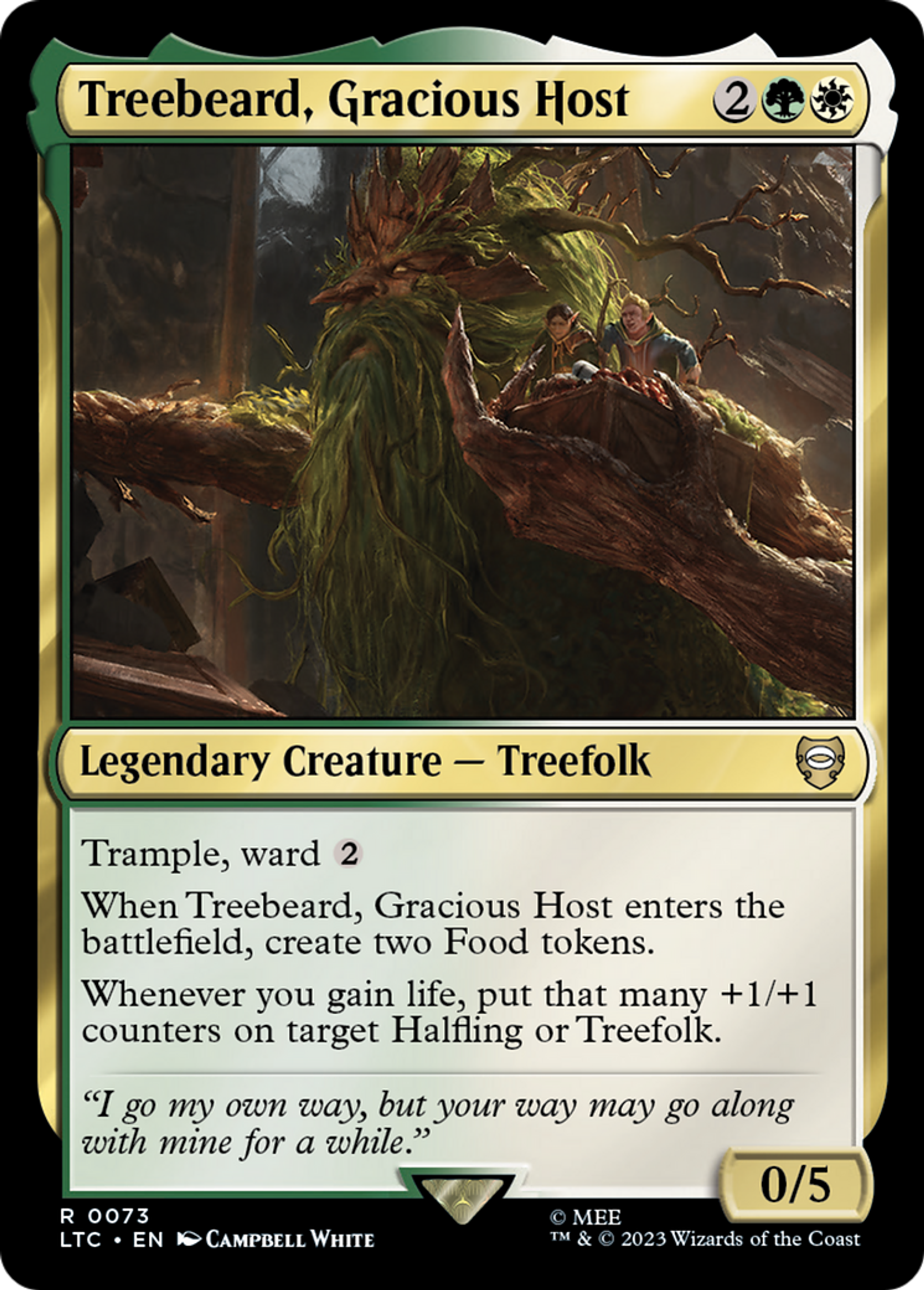 Treebeard, Gracious Host — Tales of Middle-earth Commander — Magic: The Gathering