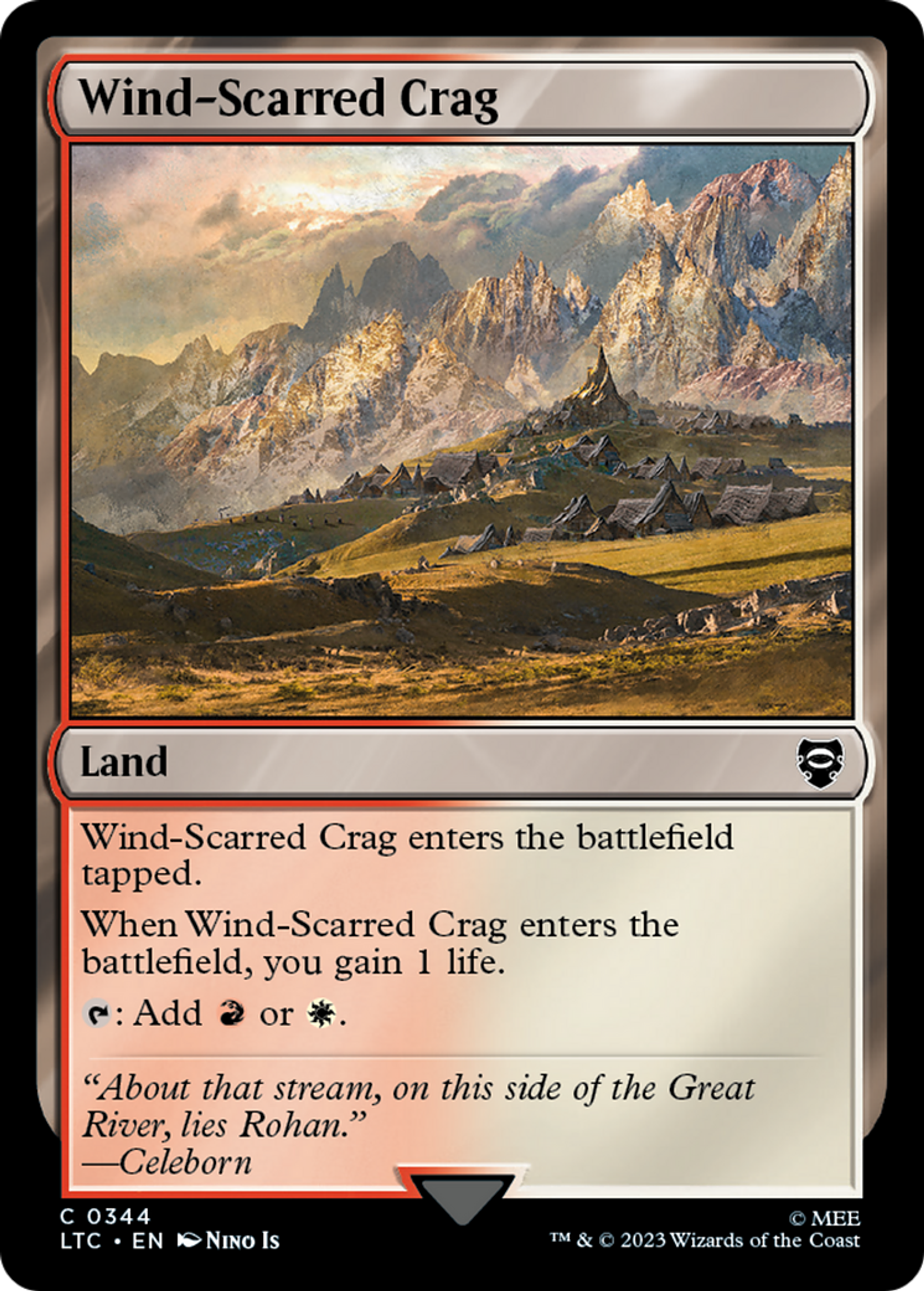 Wind-Scarred Crag — Tales of Middle-earth Commander — Magic: The Gathering