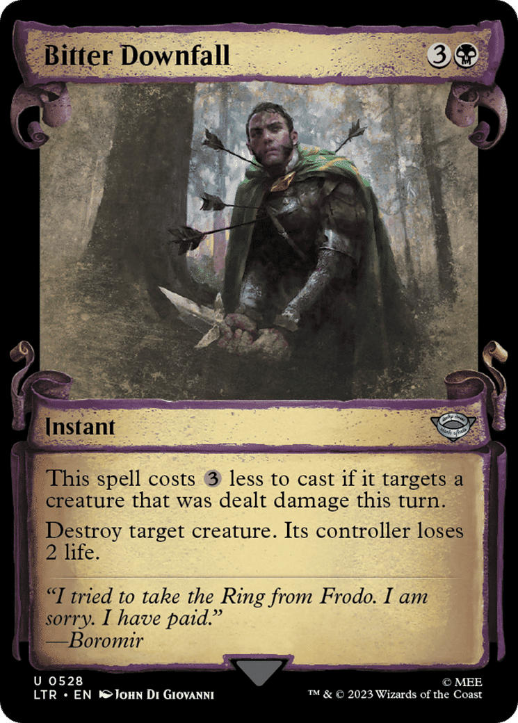 Bitter Downfall — The Lord of the Rings: Tales of Middle-earth — Magic: The Gathering