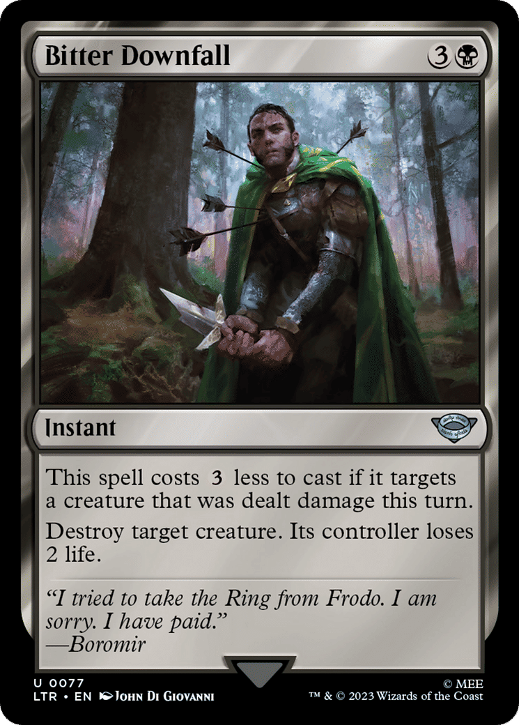Bitter Downfall — The Lord of the Rings: Tales of Middle-earth — Magic: The Gathering