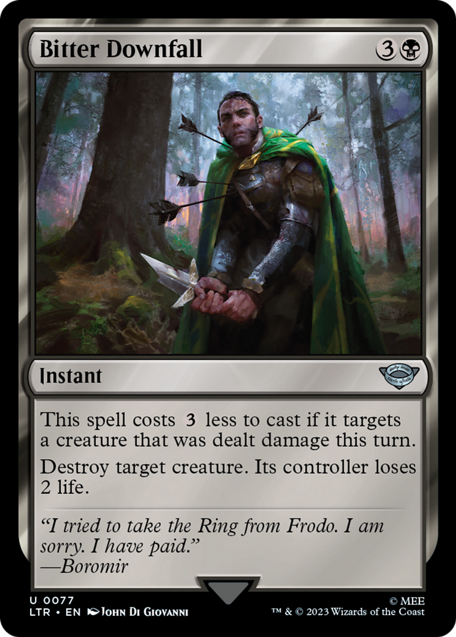 Bitter Downfall — The Lord of the Rings: Tales of Middle-earth — Magic: The Gathering